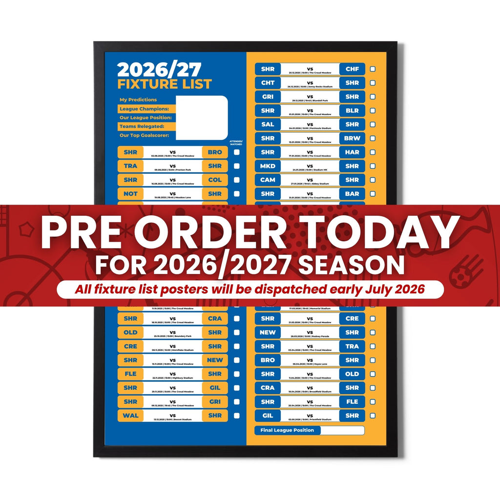 Pre-Order League 2 Clubs - 2026/27 Fixture Poster