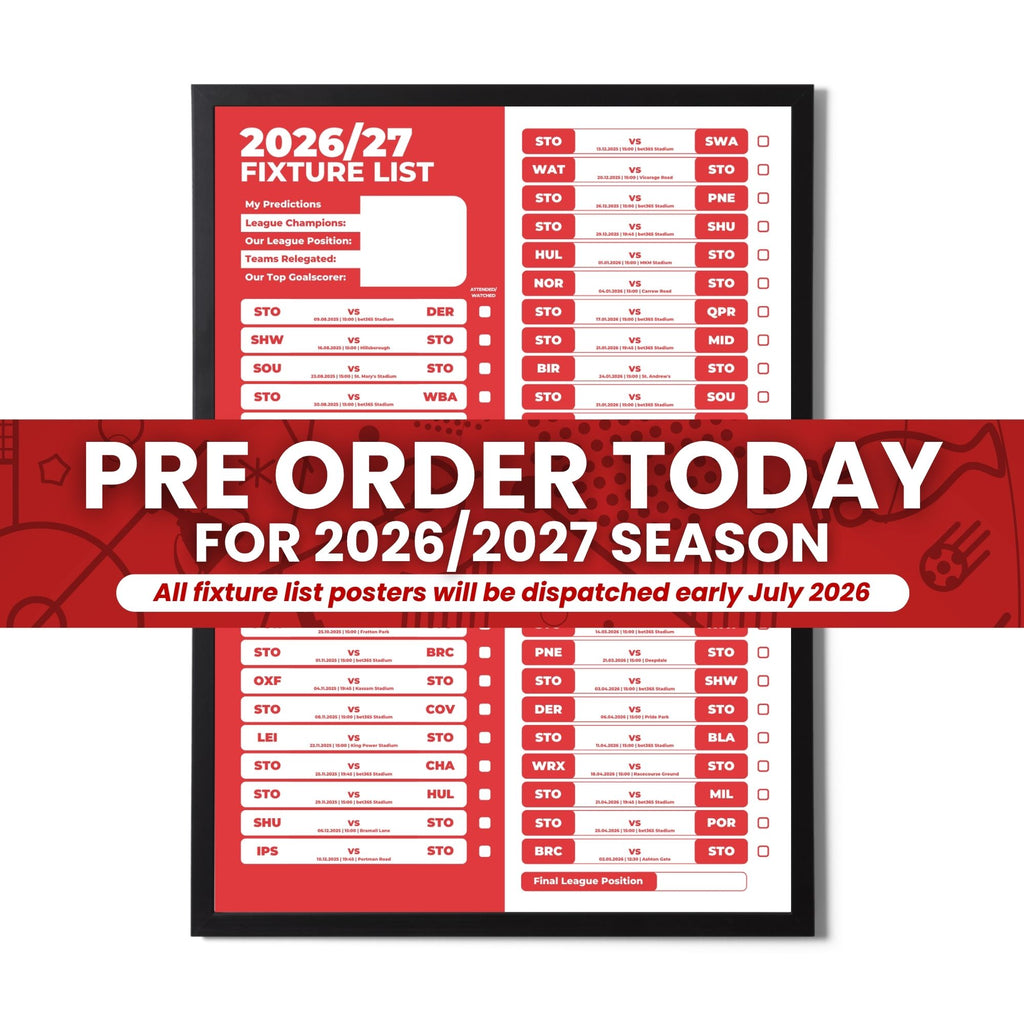Pre Order Championship Clubs - 2026/27 Fixture Poster