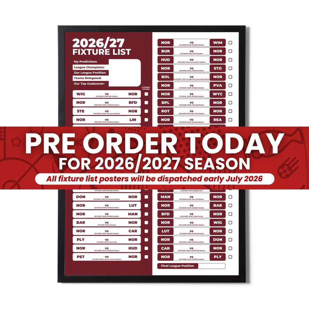 Pre-Order League 2 Clubs - 2026/27 Fixture Poster