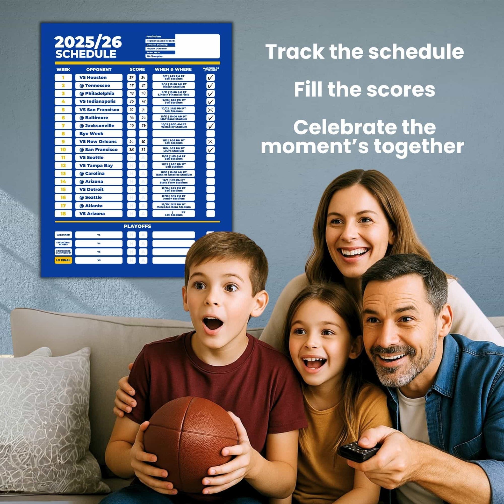 American Football Schedule Posters For 2025/26 Season