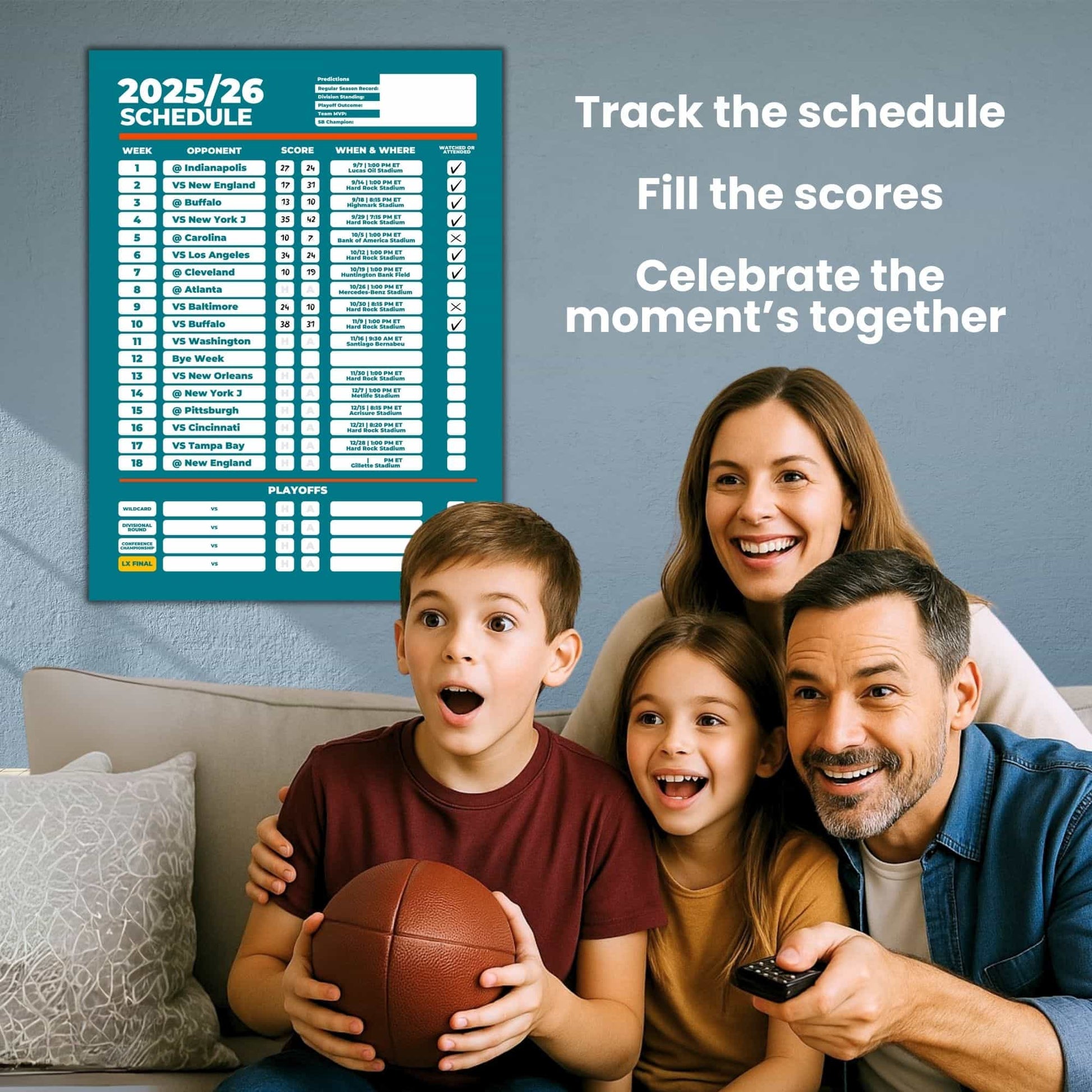 American Football Schedule Posters For 2025/26 Season