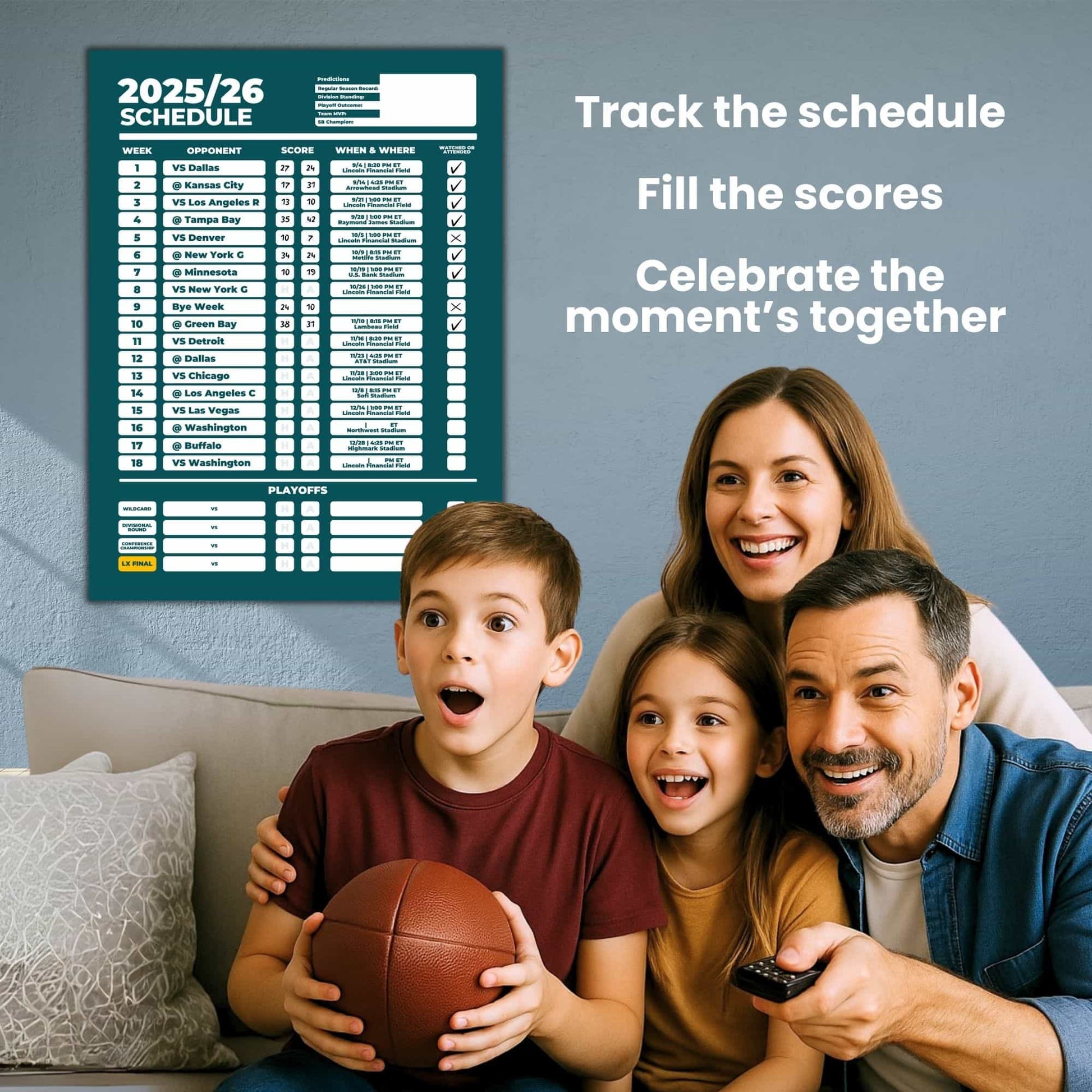 American Football Schedule Posters For 2025/26 Season