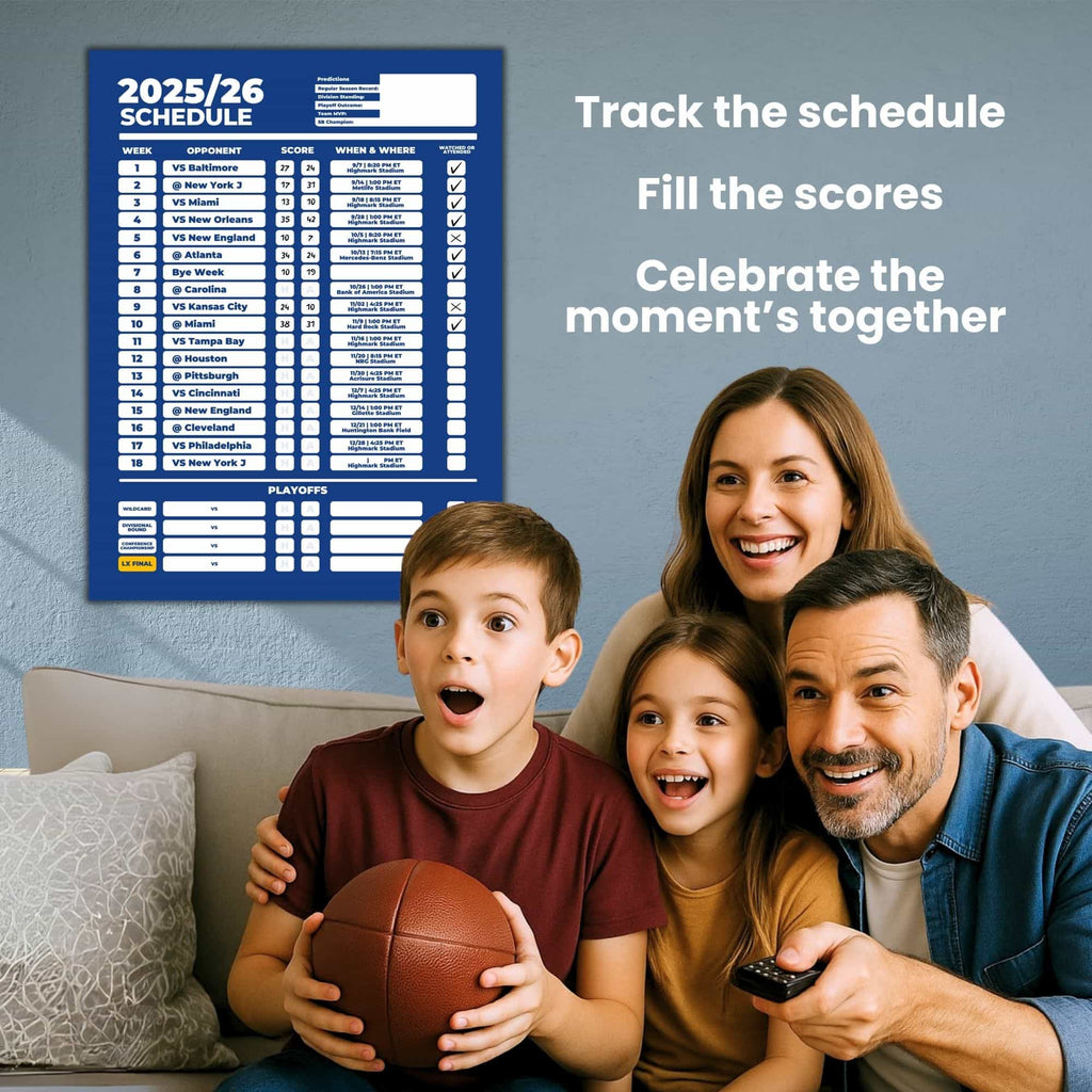 American Football Schedule Posters For 2025/26 Season
