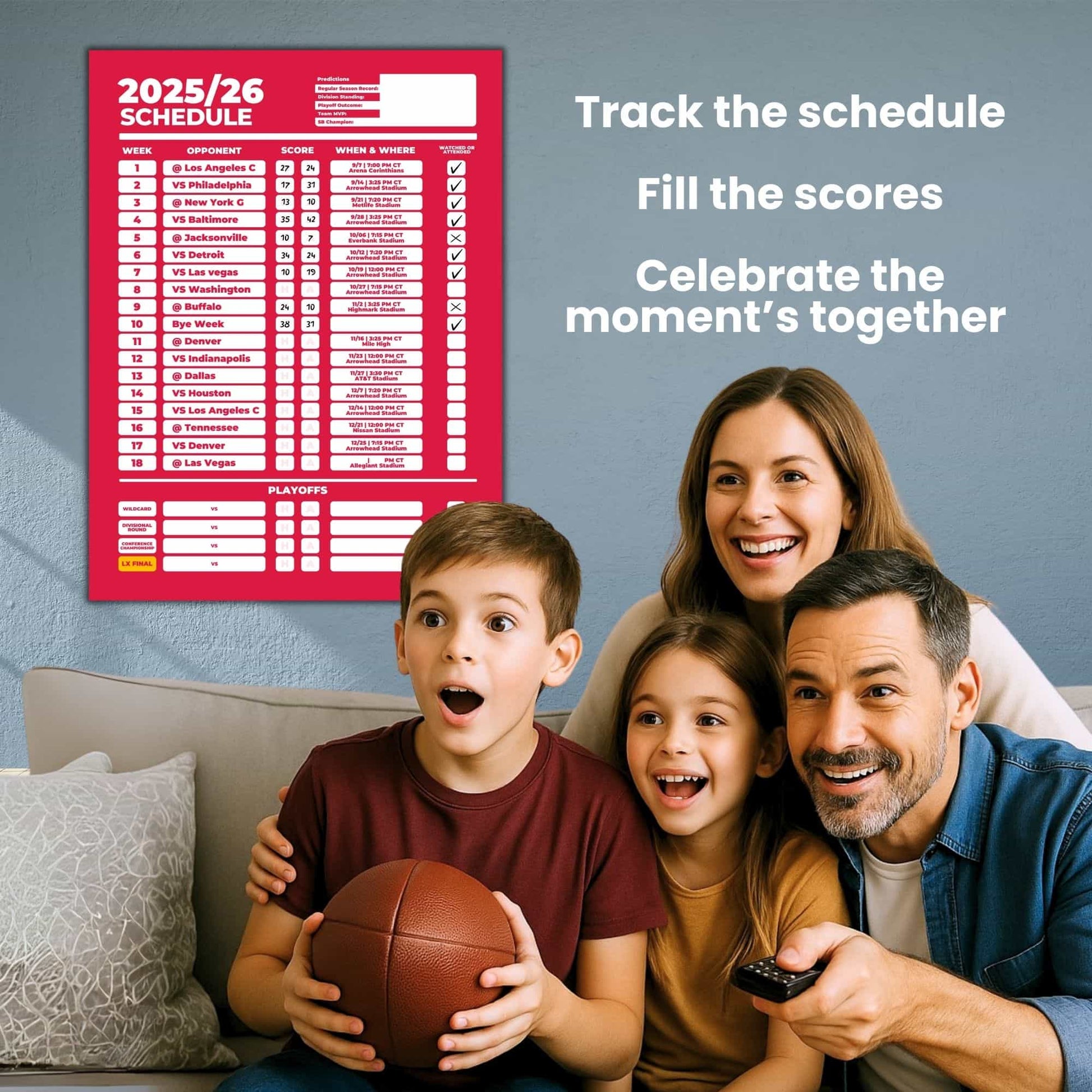 American Football Schedule Posters For 2025/26 Season