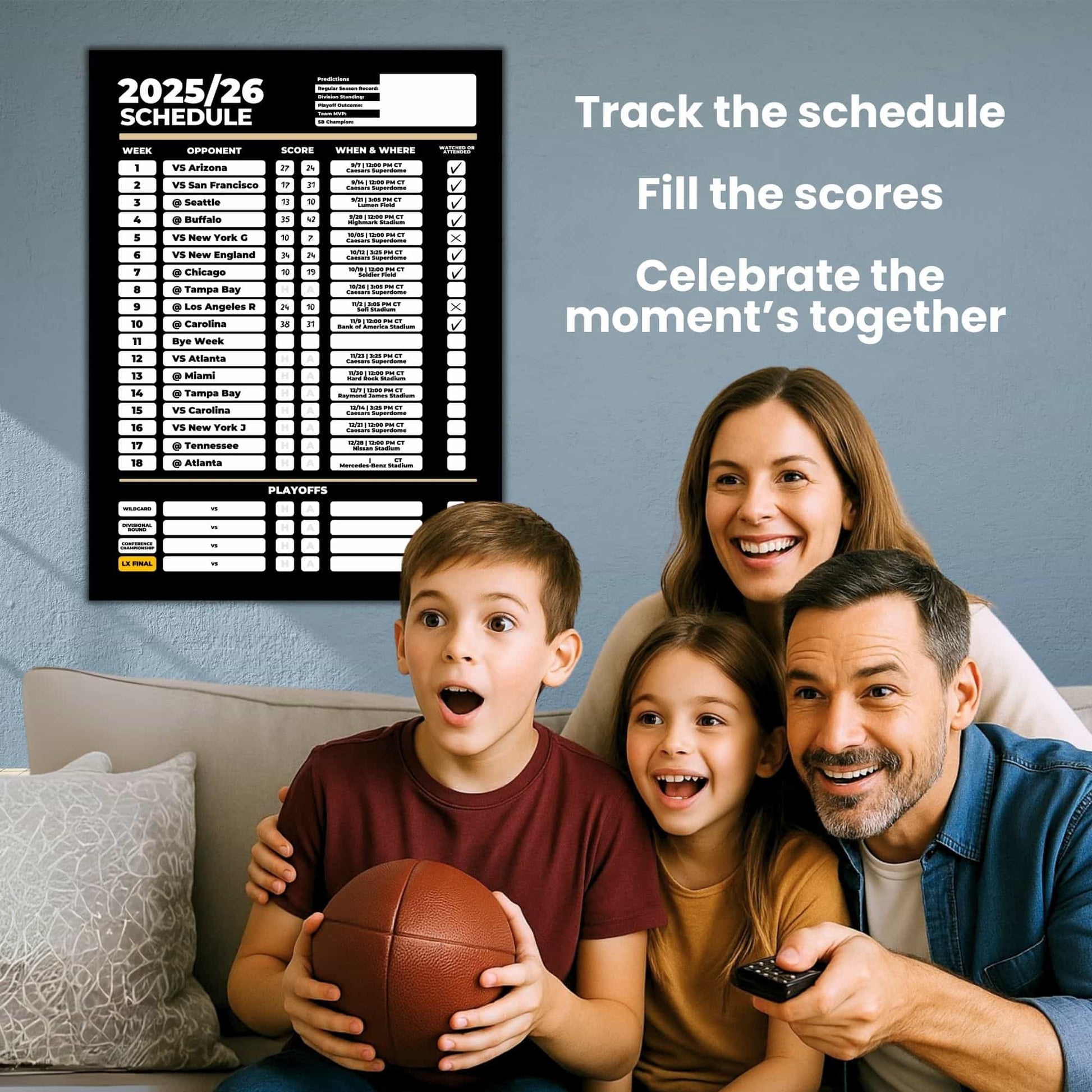 American Football Schedule Posters For 2025/26 Season