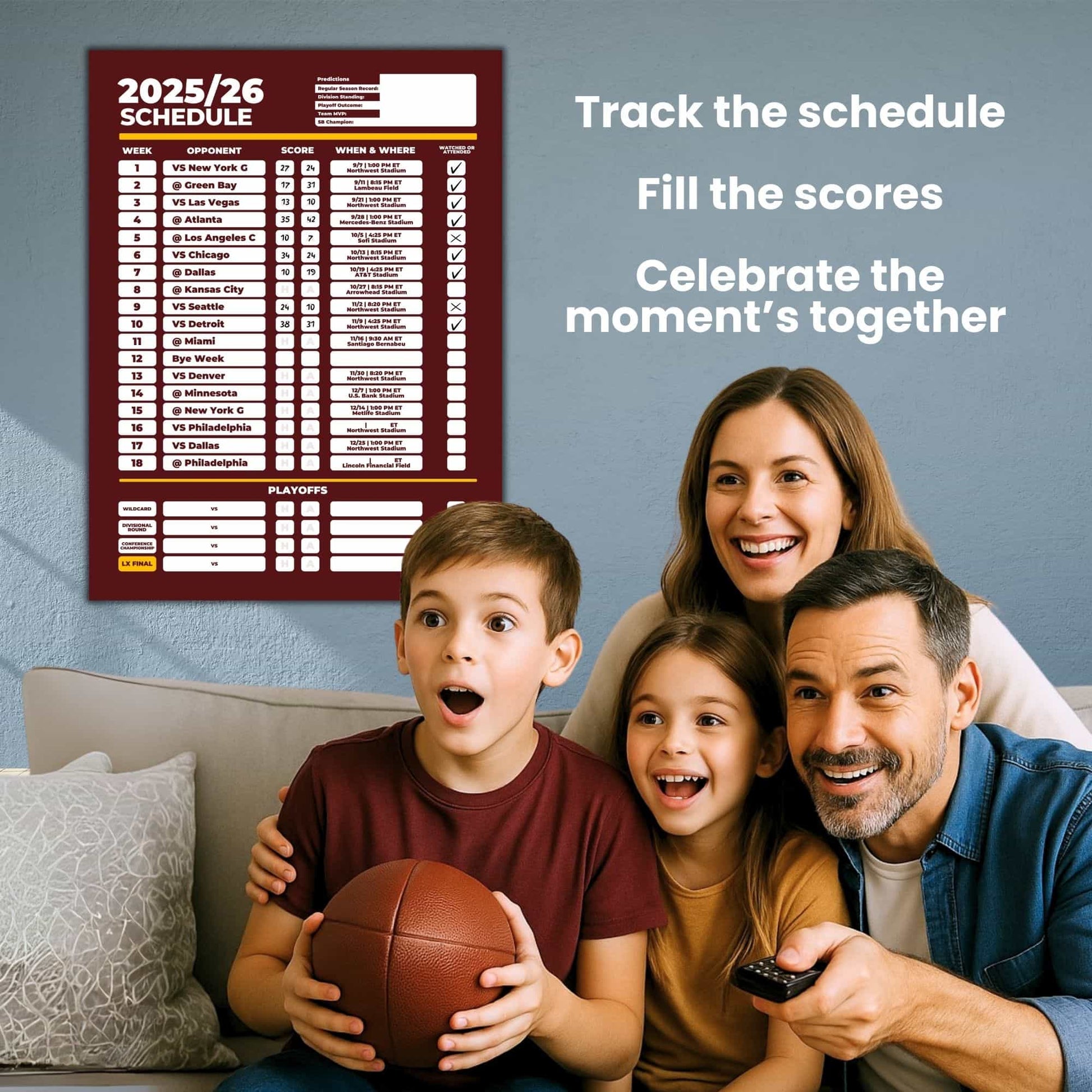 American Football Schedule Posters For 2025/26 Season