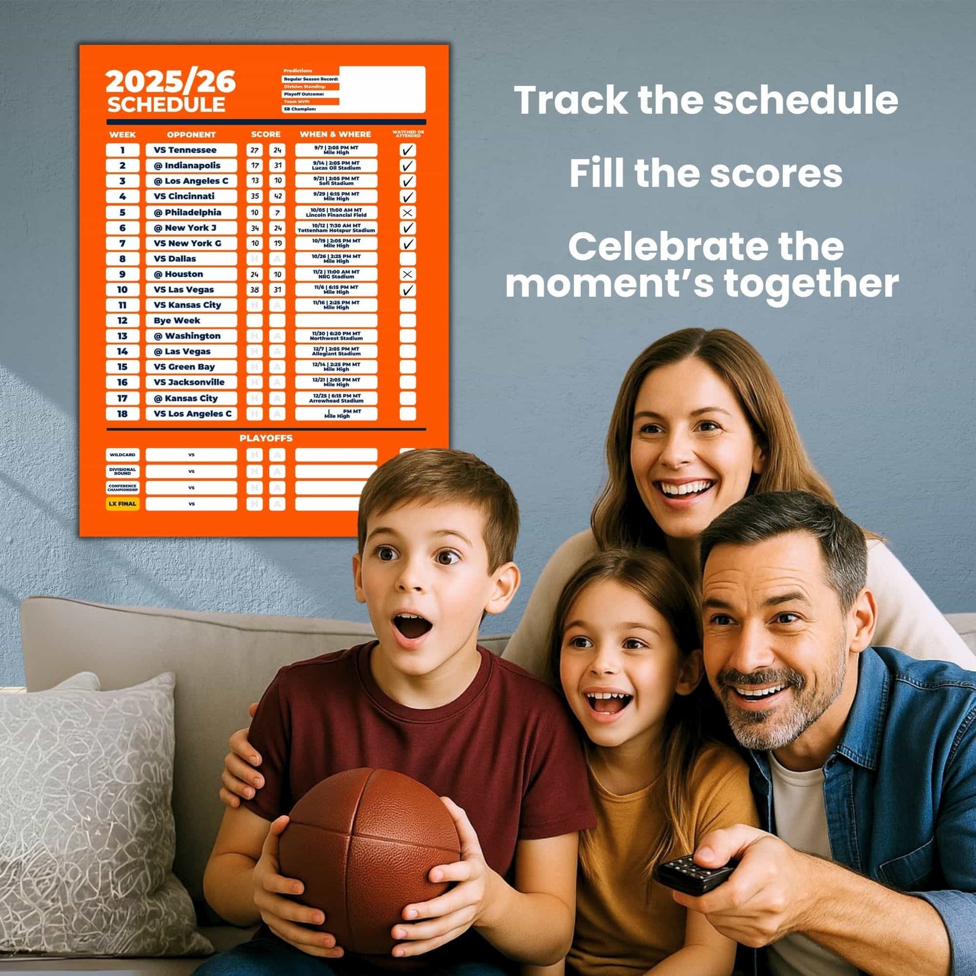 American Football Schedule Posters For 2025/26 Season