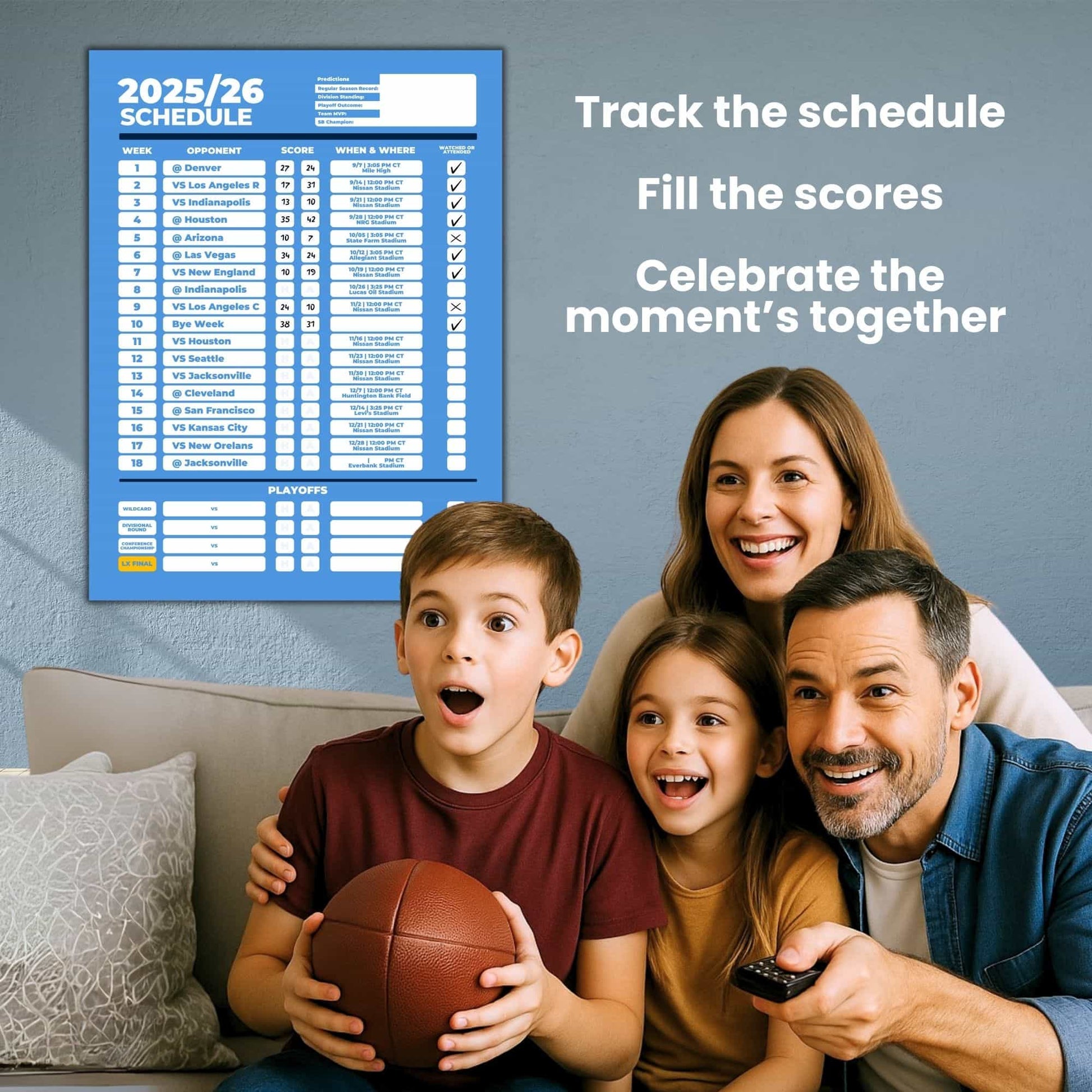 American Football Schedule Posters For 2025/26 Season