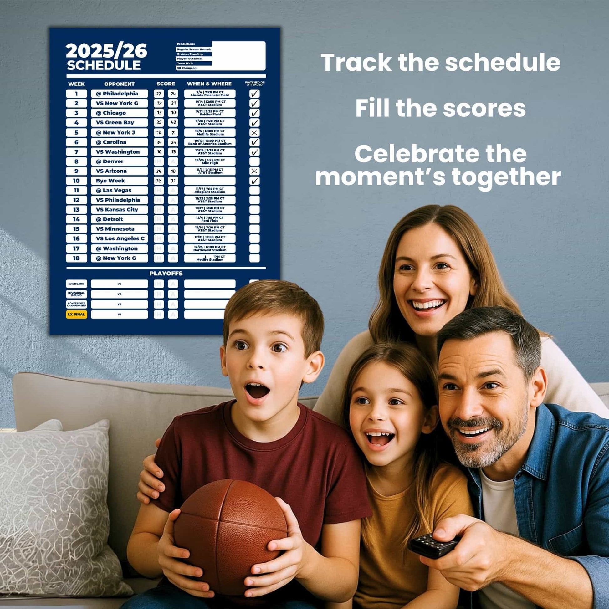 American Football Schedule Posters For 2025/26 Season