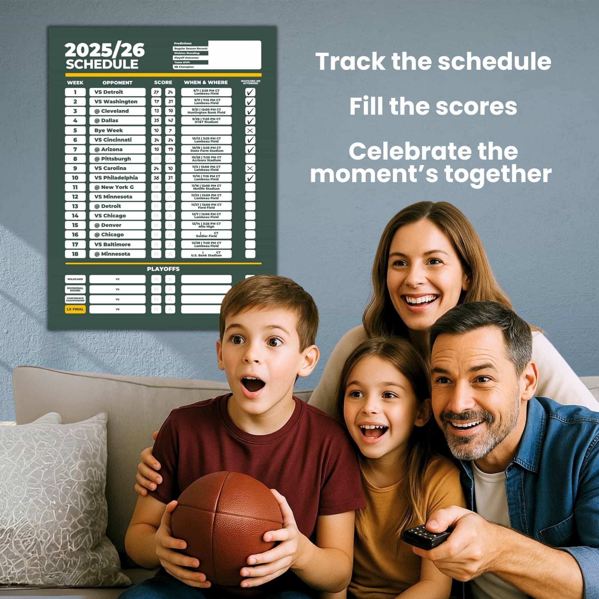 American Football Schedule Posters For 2025/26 Season