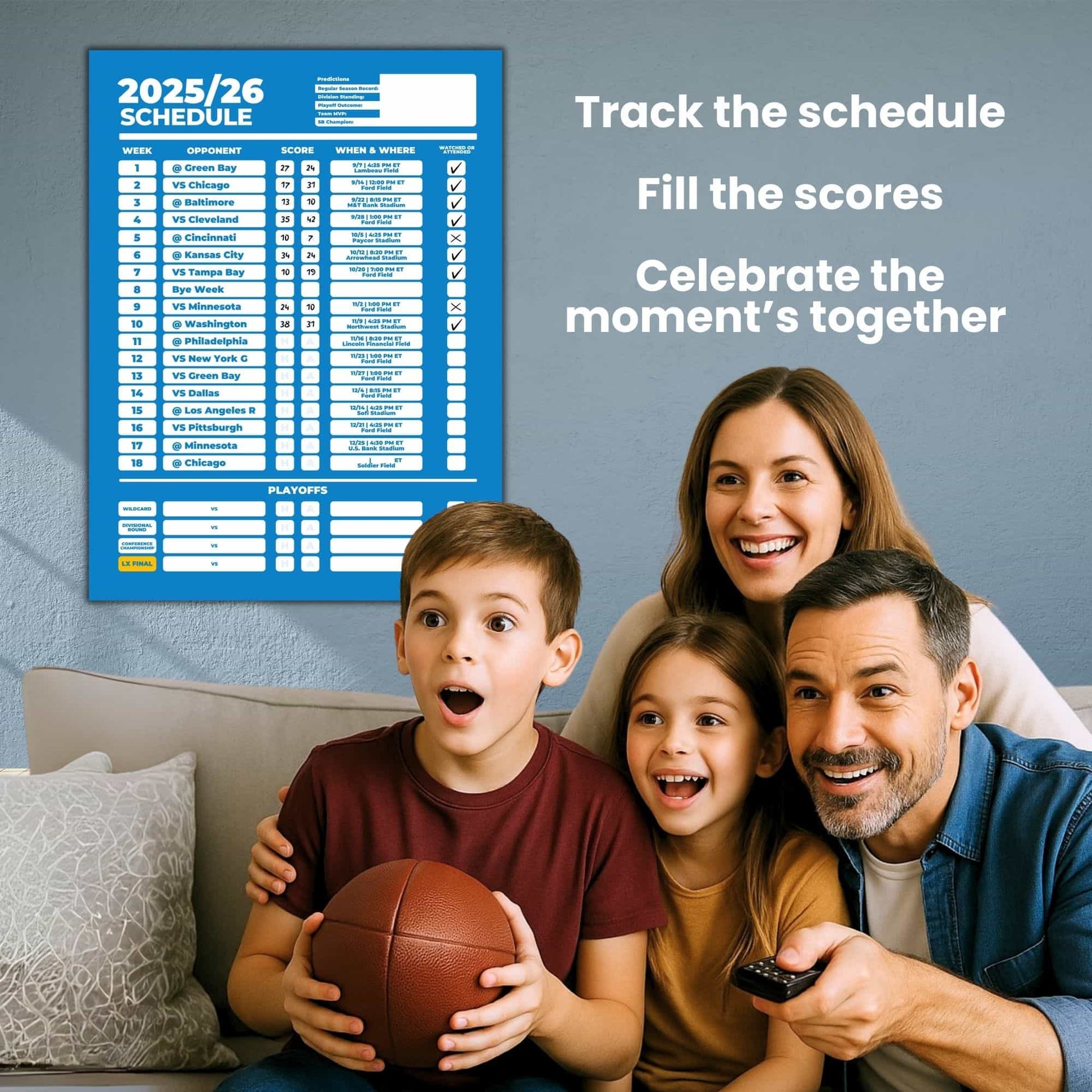 American Football Schedule Posters For 2025/26 Season