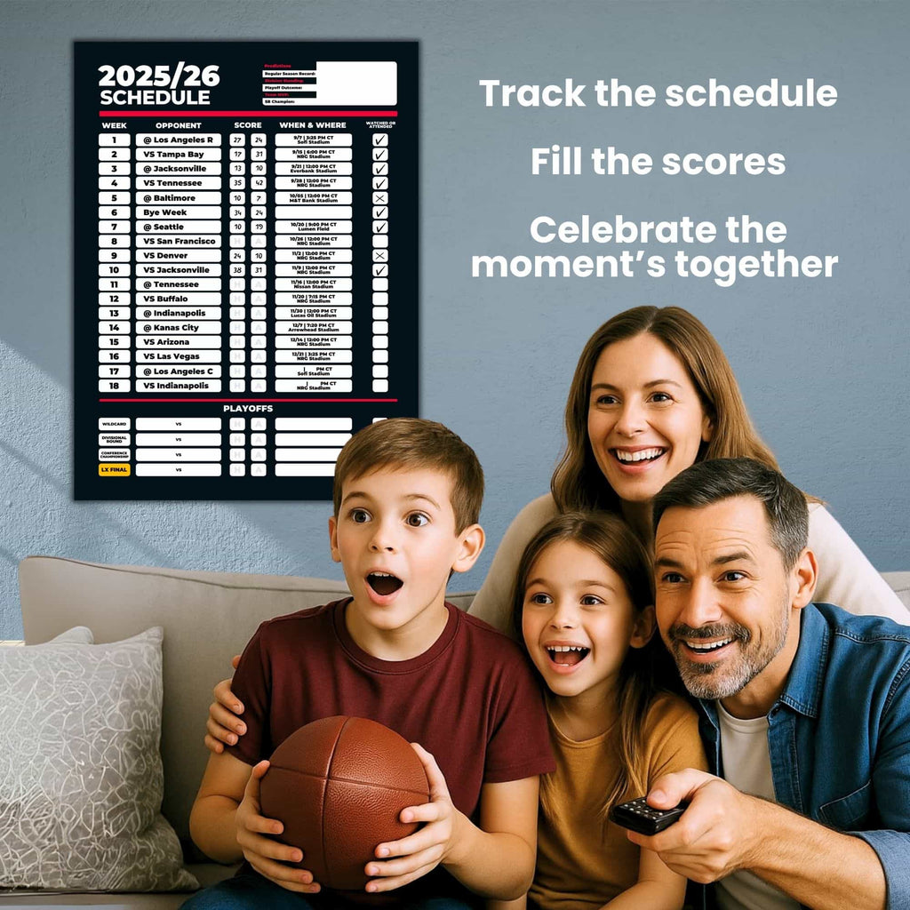 American Football Schedule Posters For 2025/26 Season
