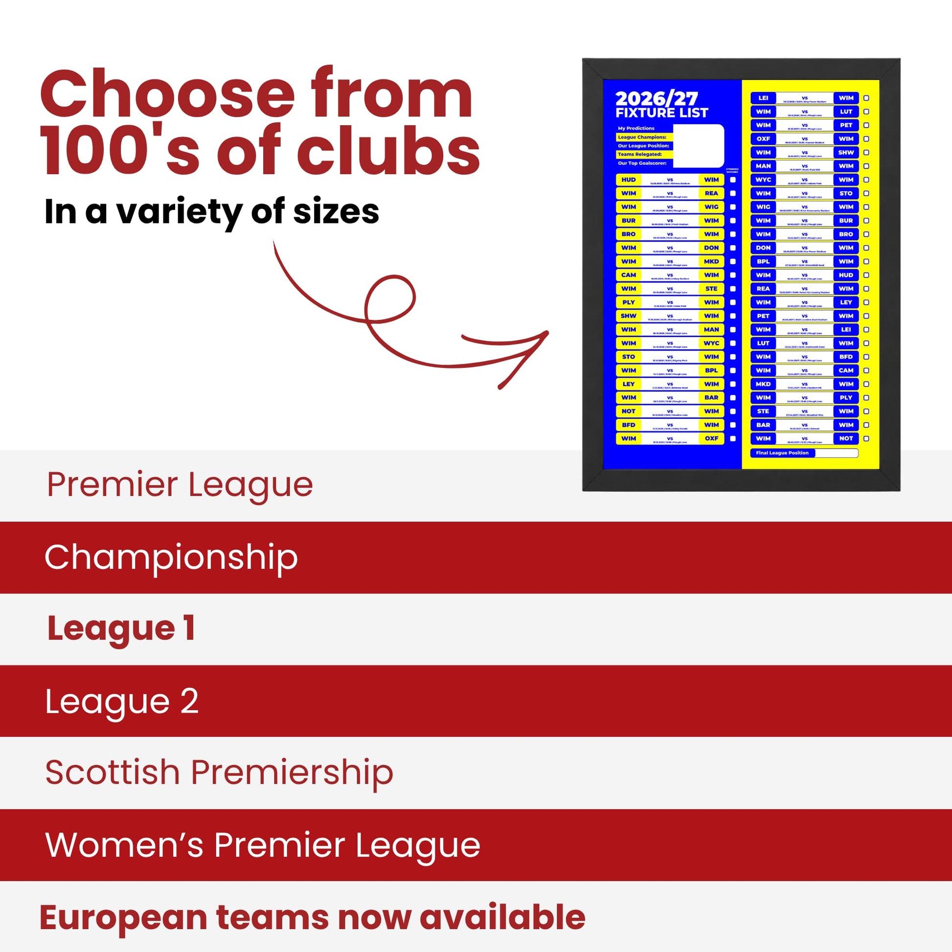 AFC Wimbledon — Choose From 100s of Clubs