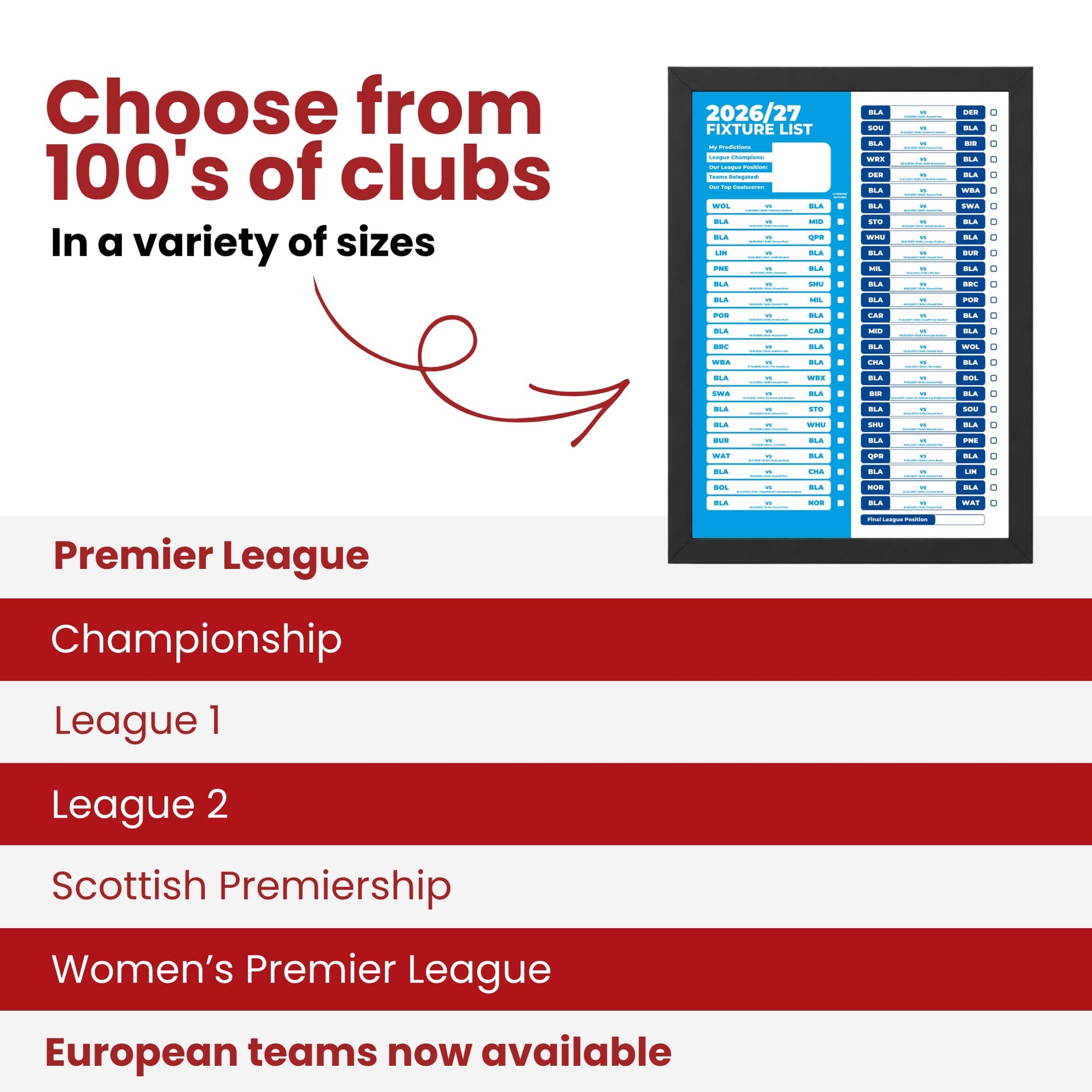 Blackburn Rovers — Choose From 100s of Clubs