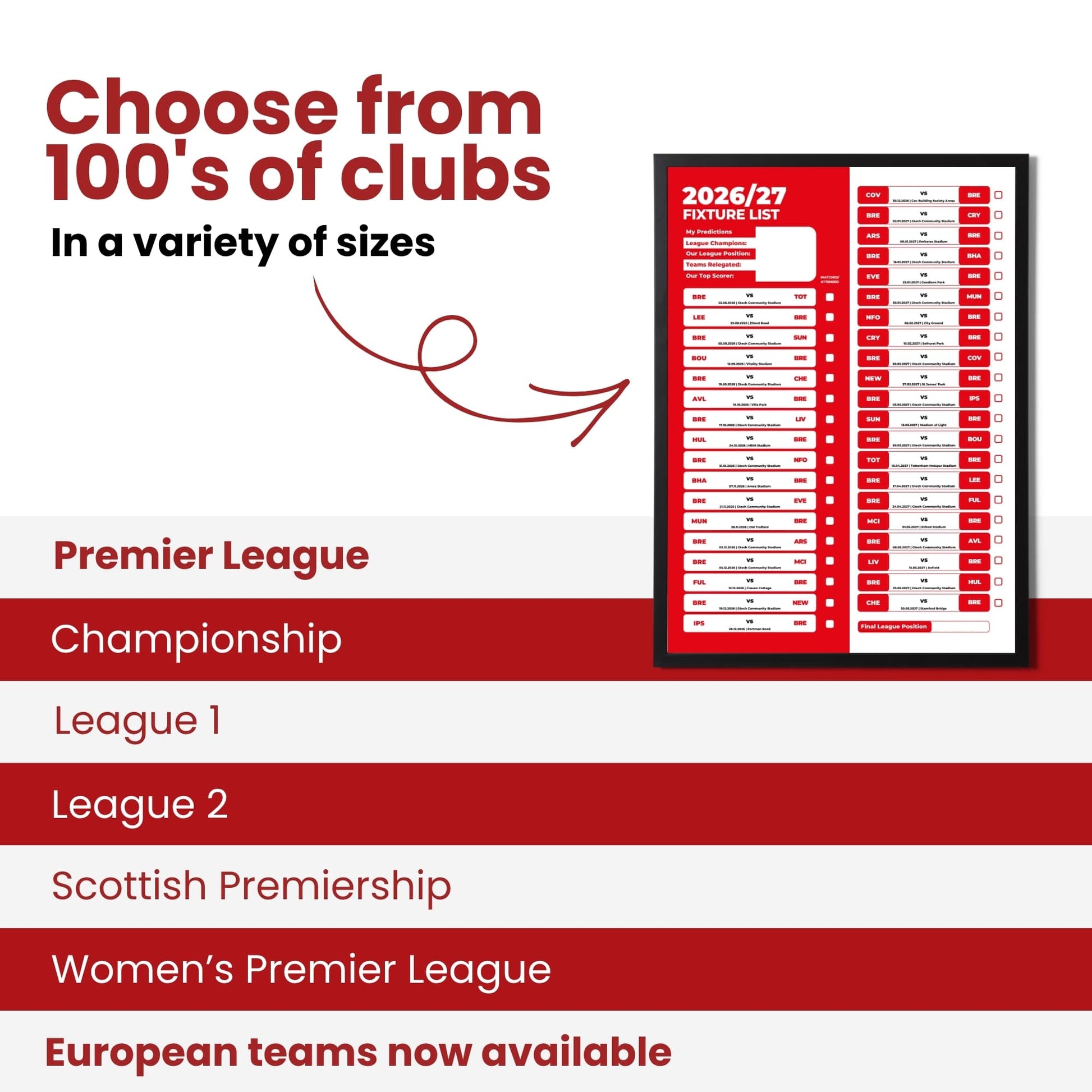 Brentford — Choose From 100s of Clubs
