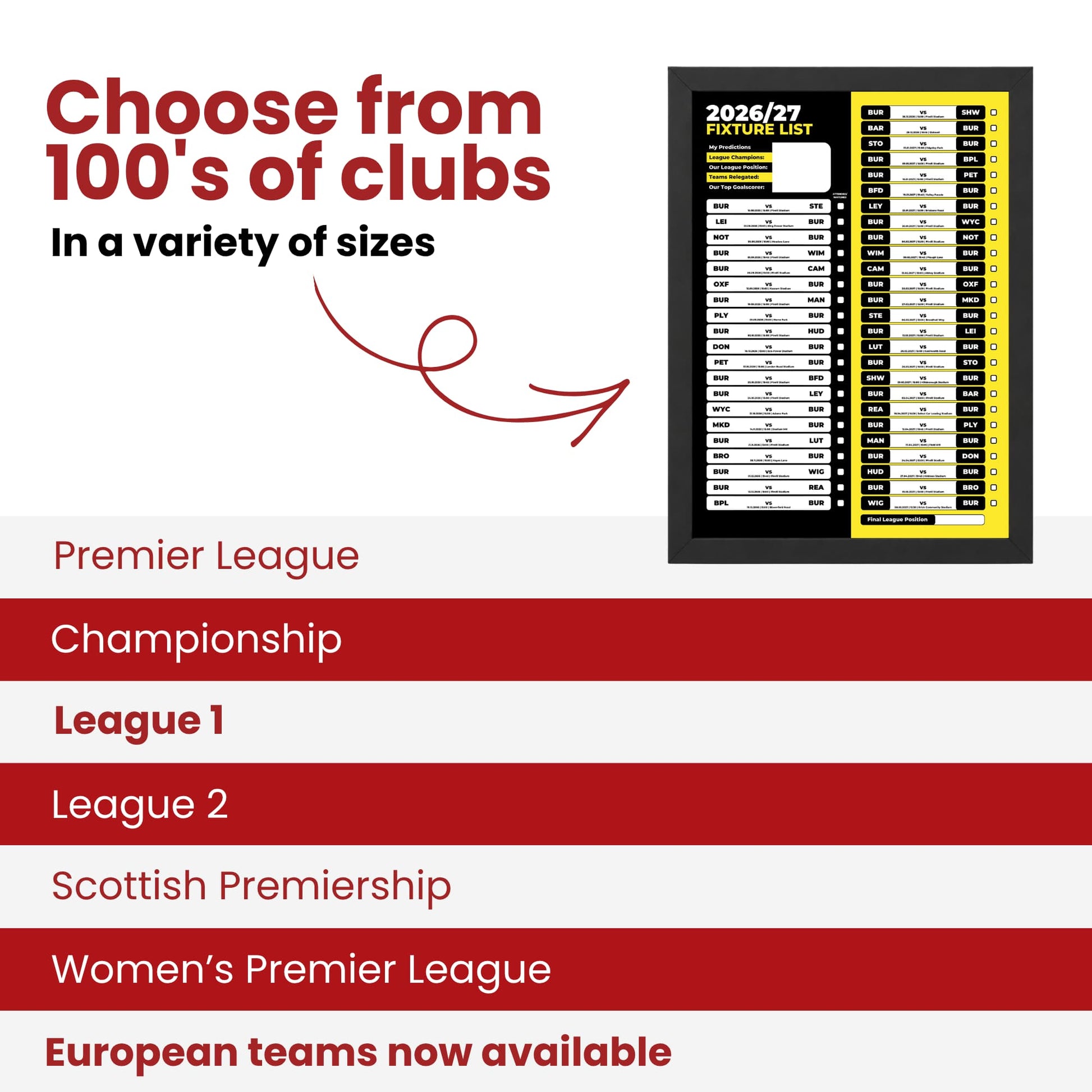 Burton Albion — Choose From 100s of Clubs