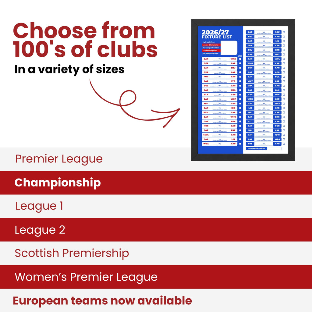 Cardiff City — Choose From 100s of Clubs