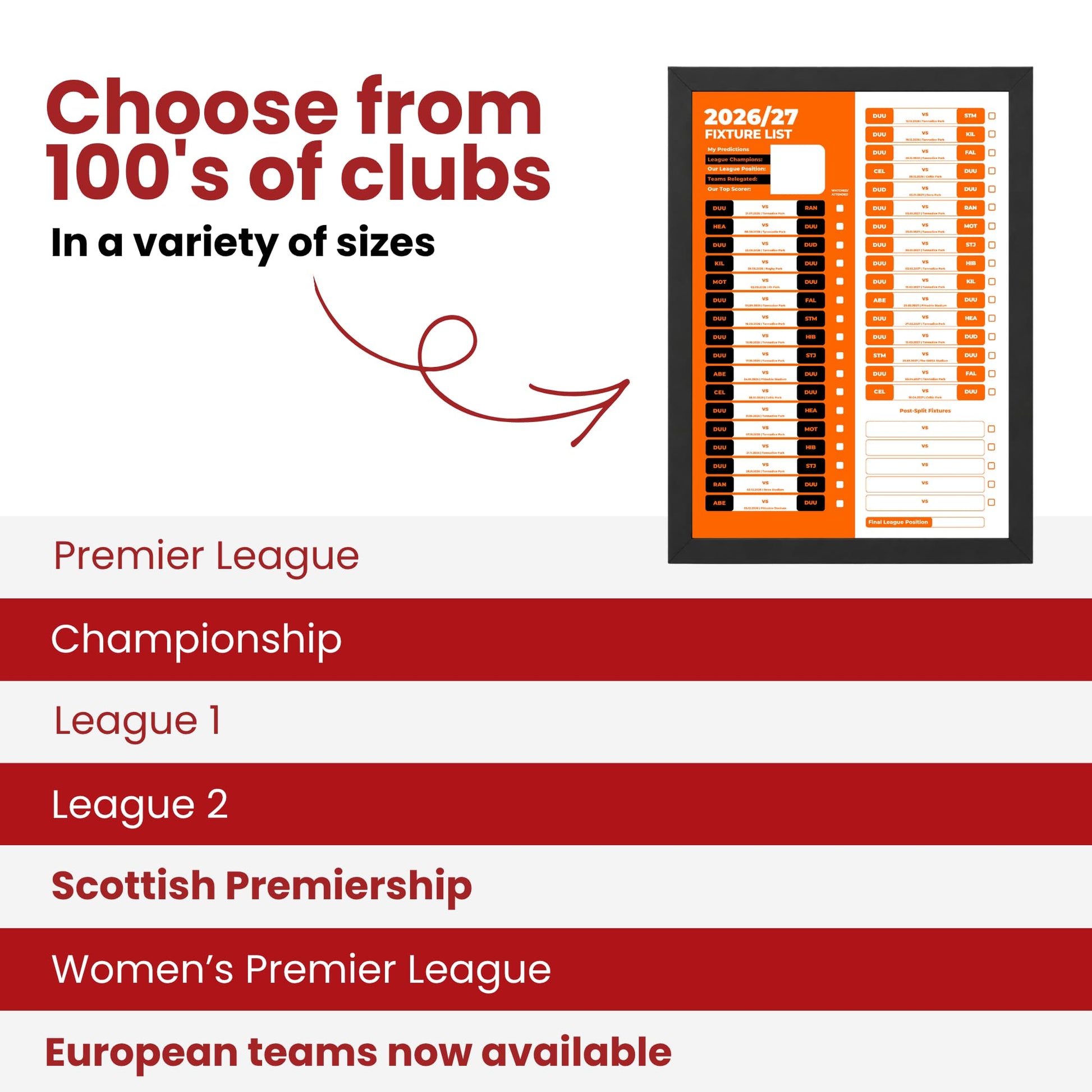 Dundee United — Choose From 100s of Clubs