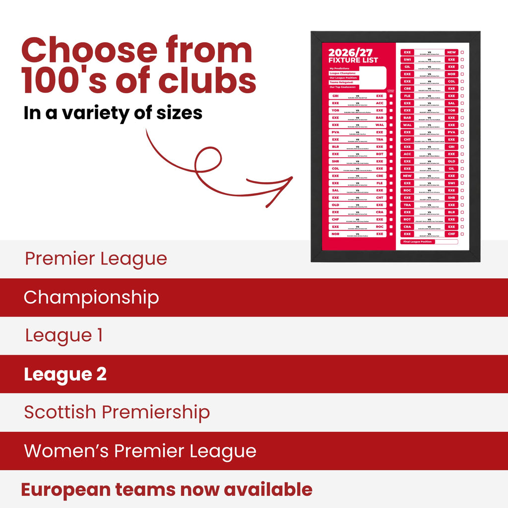 Exeter City — Choose From 100s of Clubs