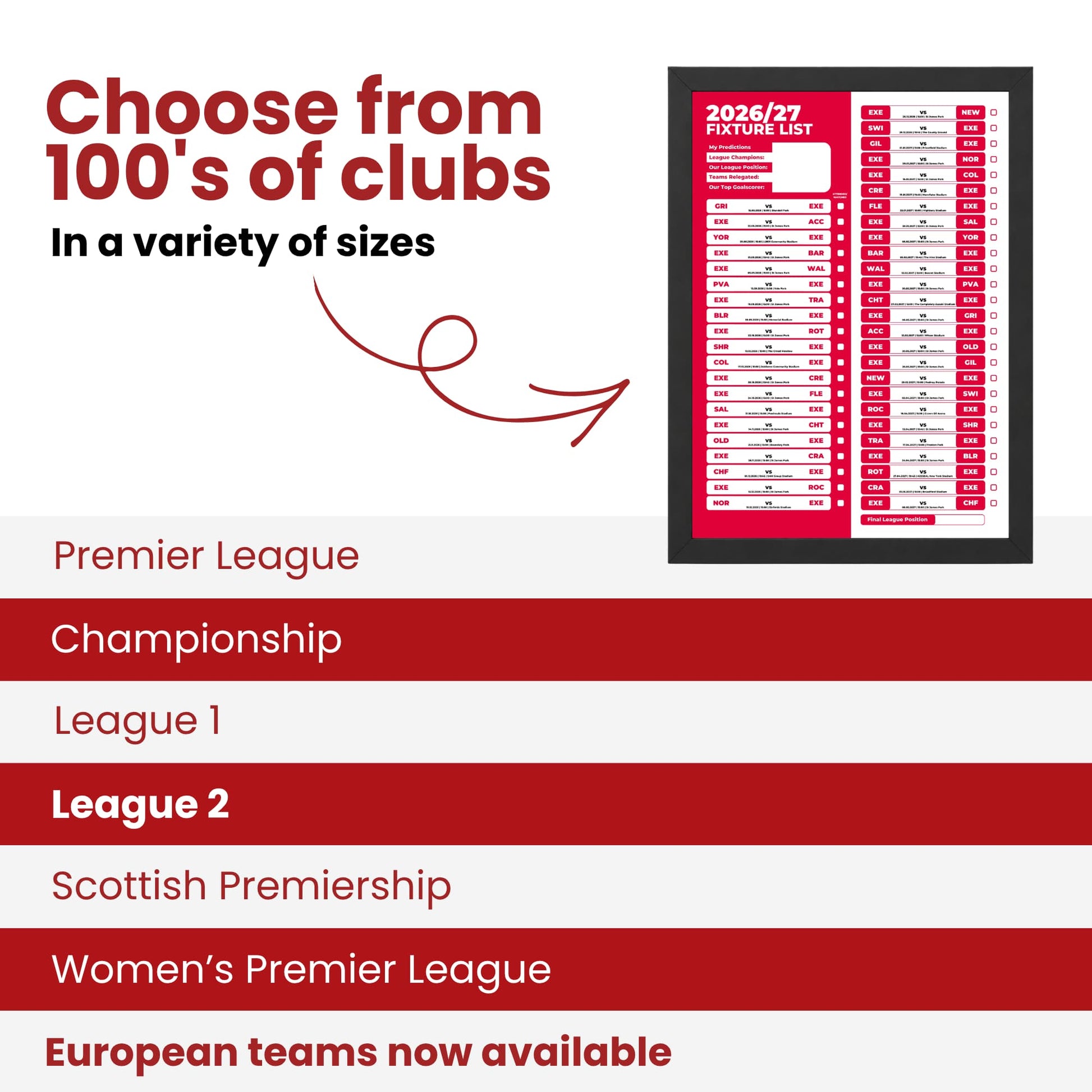 Exeter City — Choose From 100s of Clubs