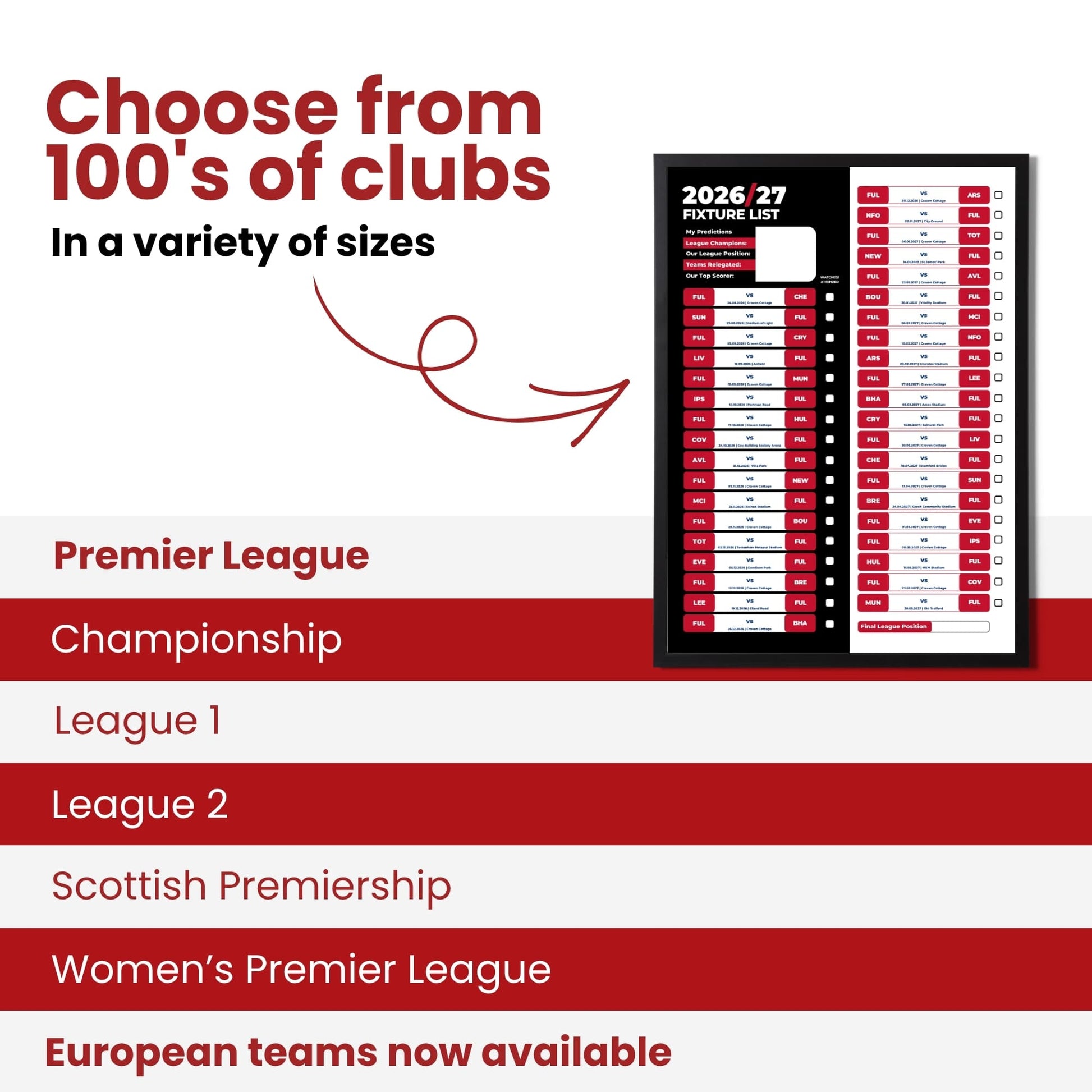 Fulham — Choose From 100s of Clubs