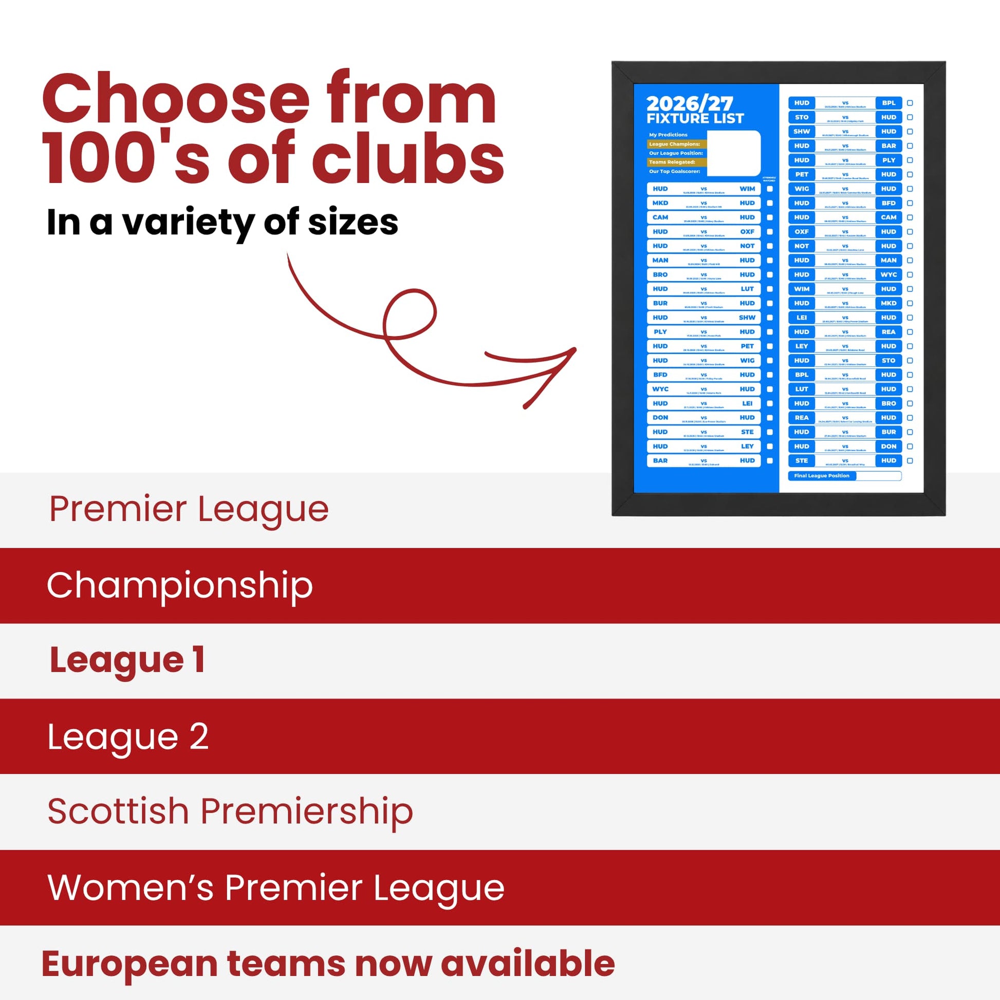 Huddersfield Town — Choose From 100s of Clubs