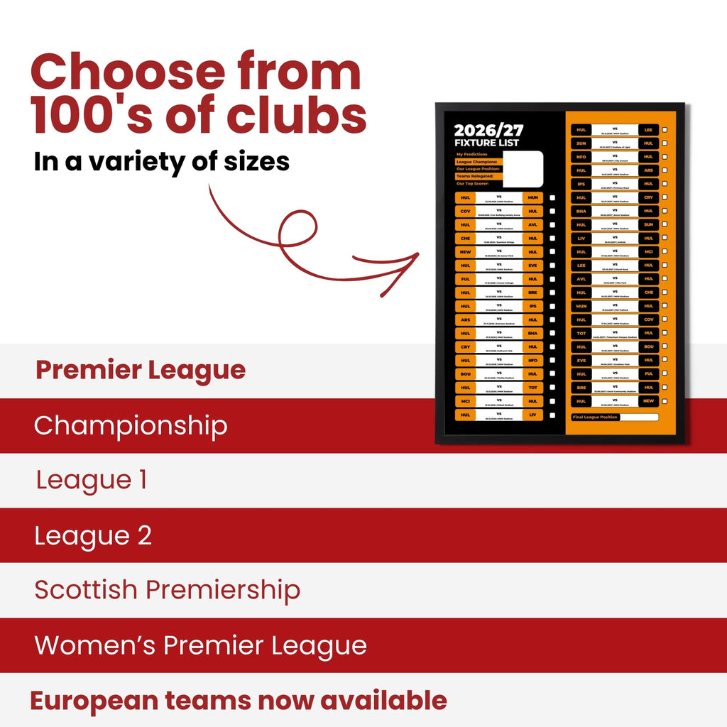 Hull City — Choose From 100s of Clubs