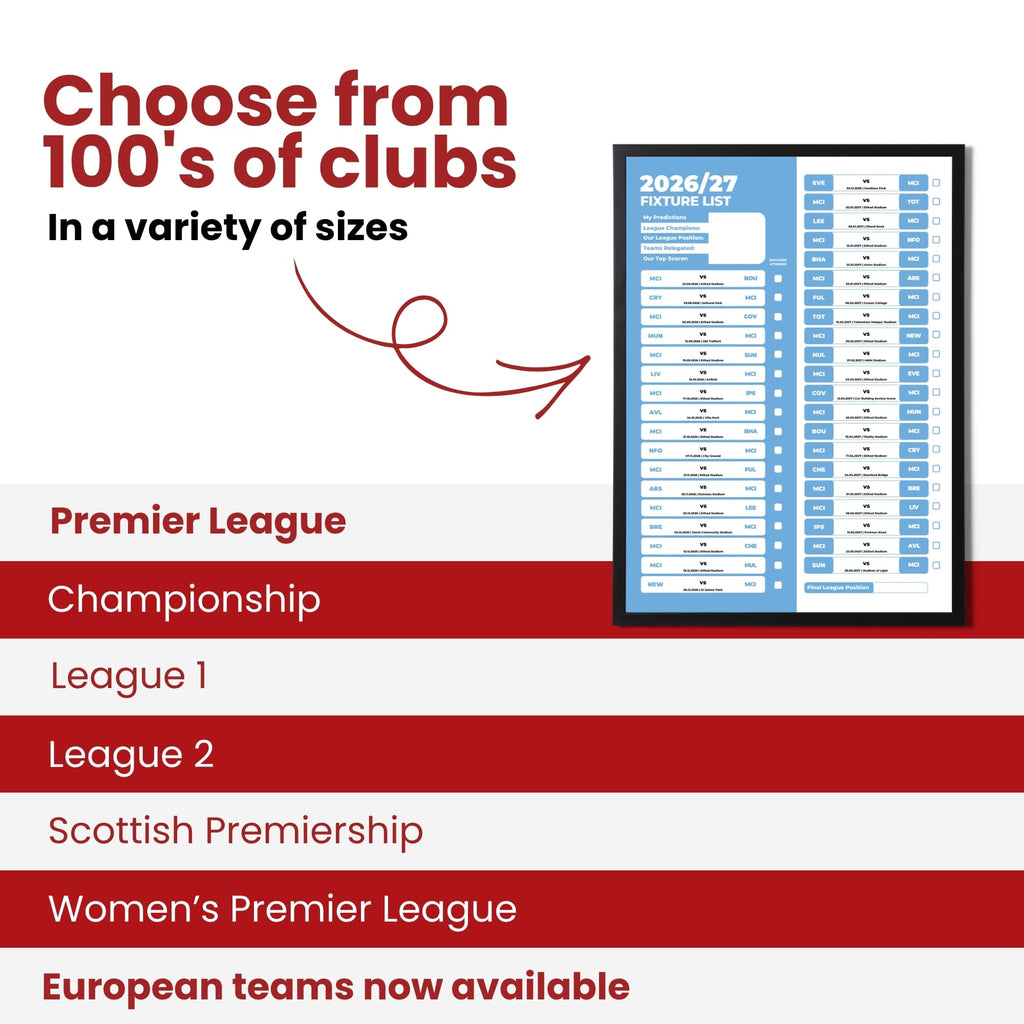 Manchester City — Choose From 100s of Clubs