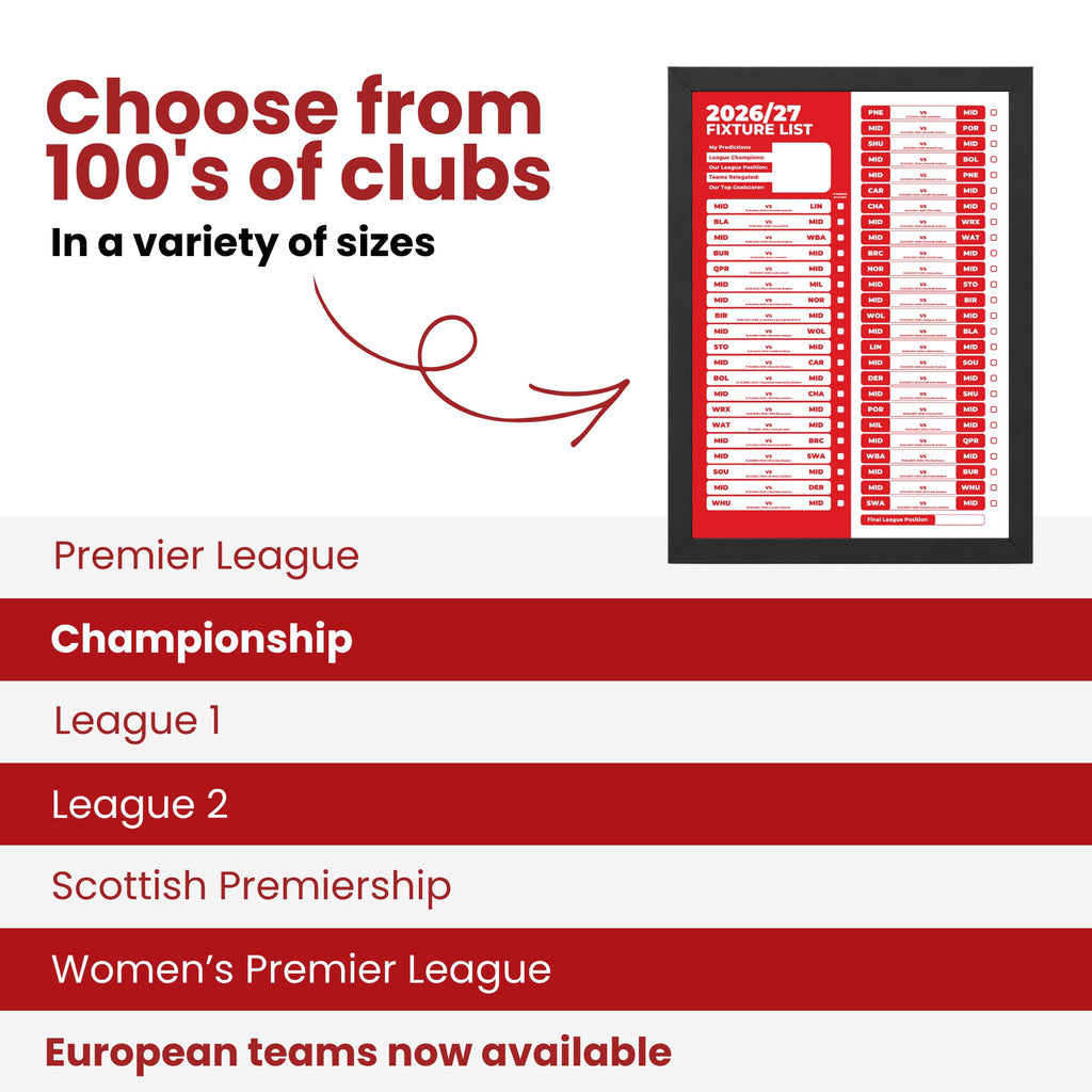 Middlesbrough — Choose From 100s of Clubs
