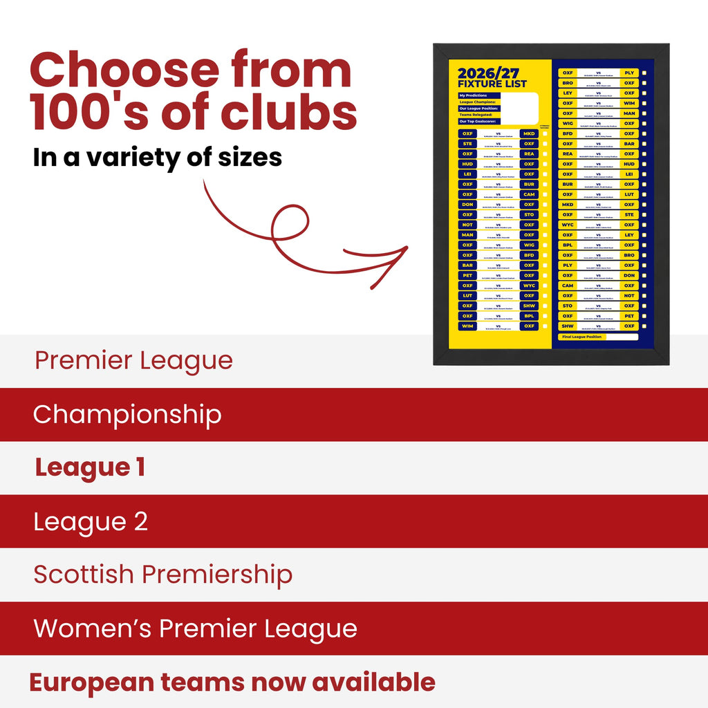 Oxford United — Choose From 100s of Clubs