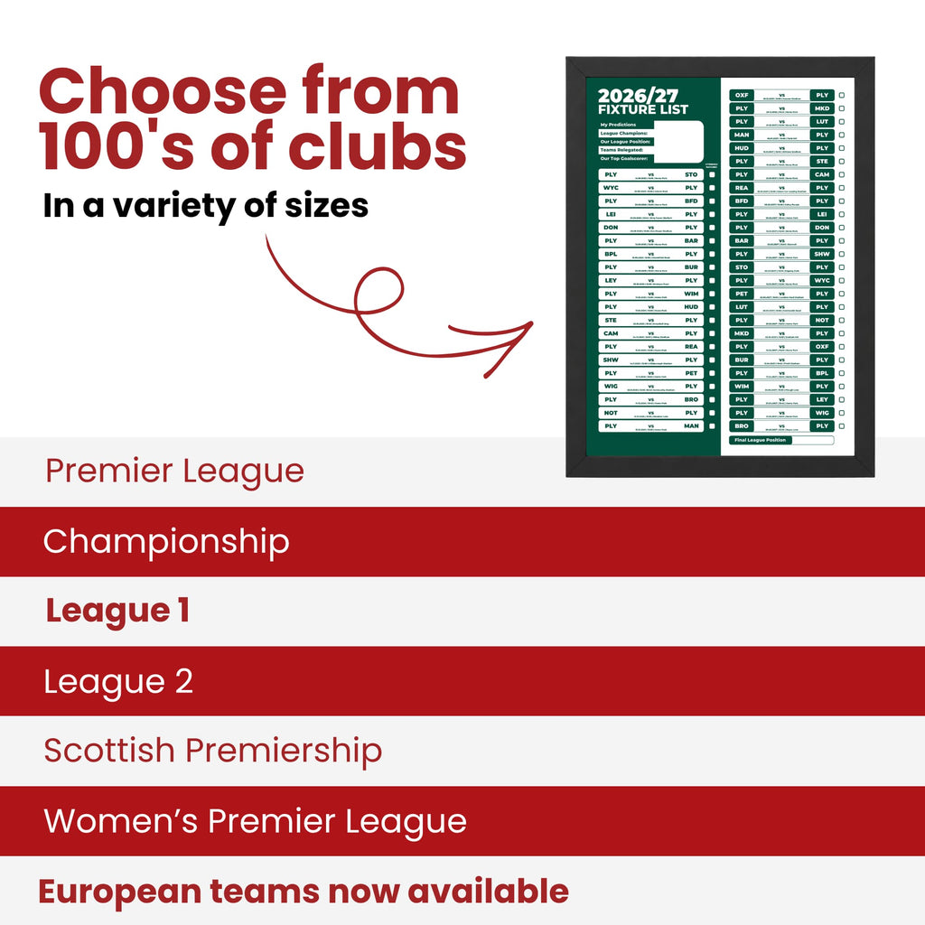 Plymouth Argyle — Choose From 100s of Clubs