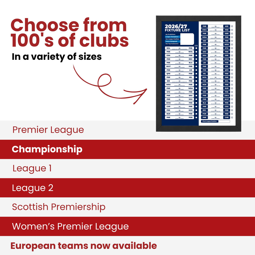 Preston North End — Choose From 100s of Clubs