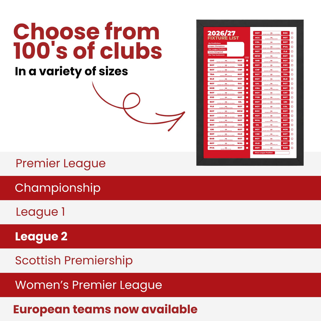Rotherham United — Choose From 100s of Clubs