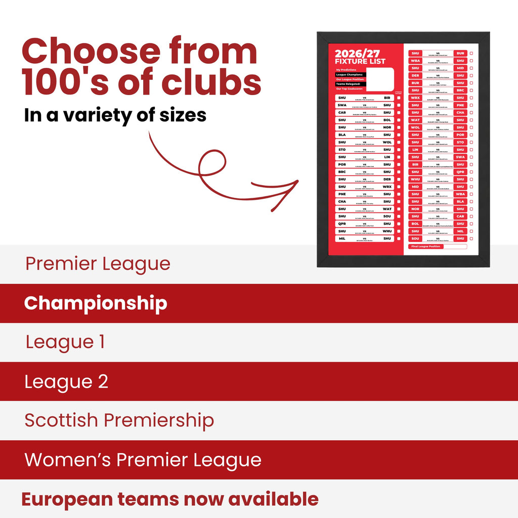 Sheffield United — Choose From 100s of Clubs