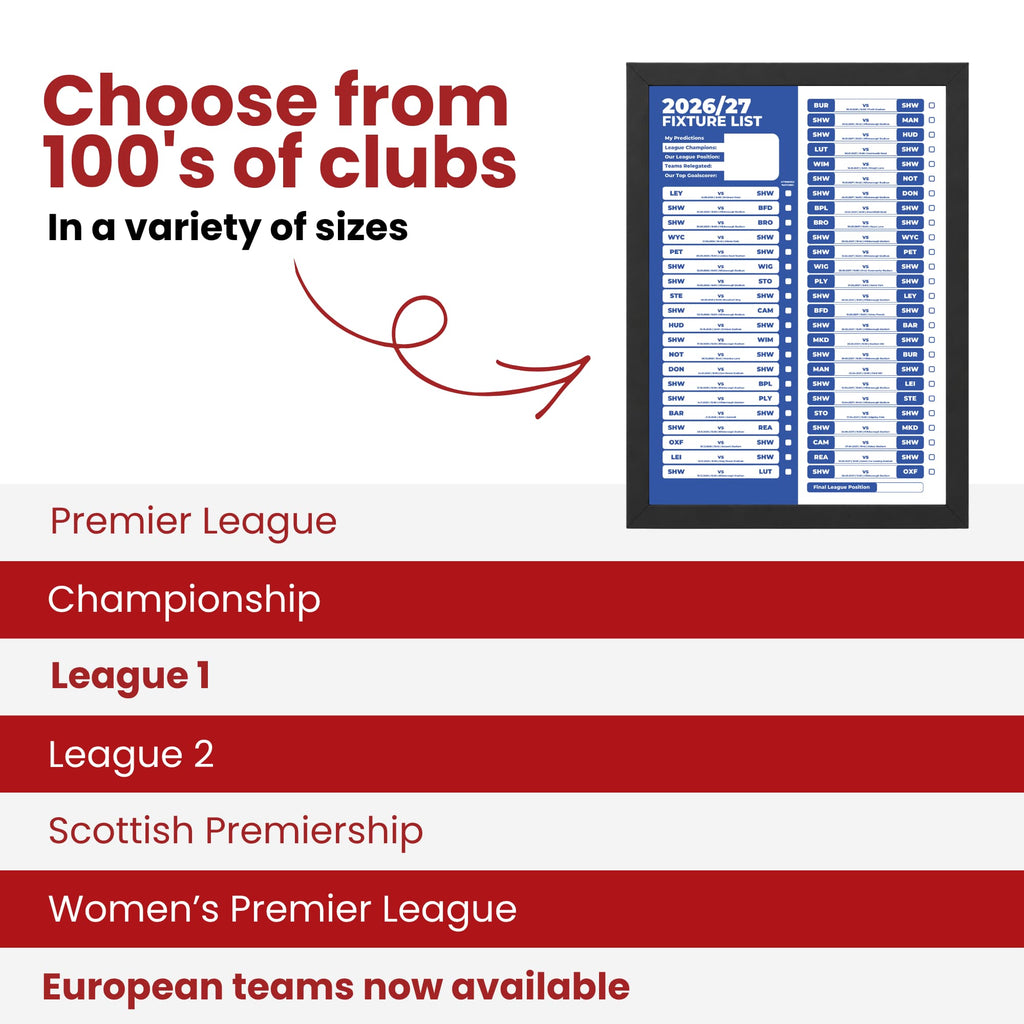 Sheffield Wednesday — Choose From 100s of Clubs