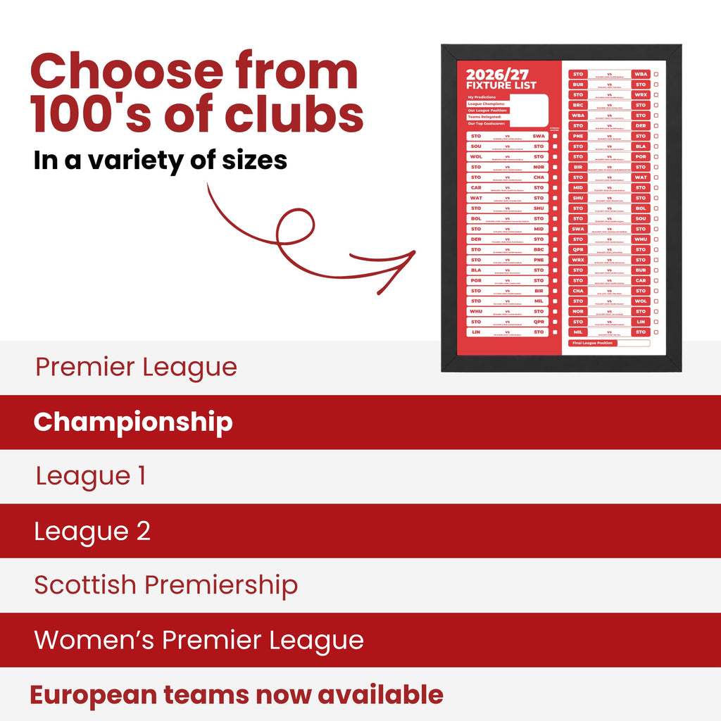 Stoke City — Choose From 100s of Clubs
