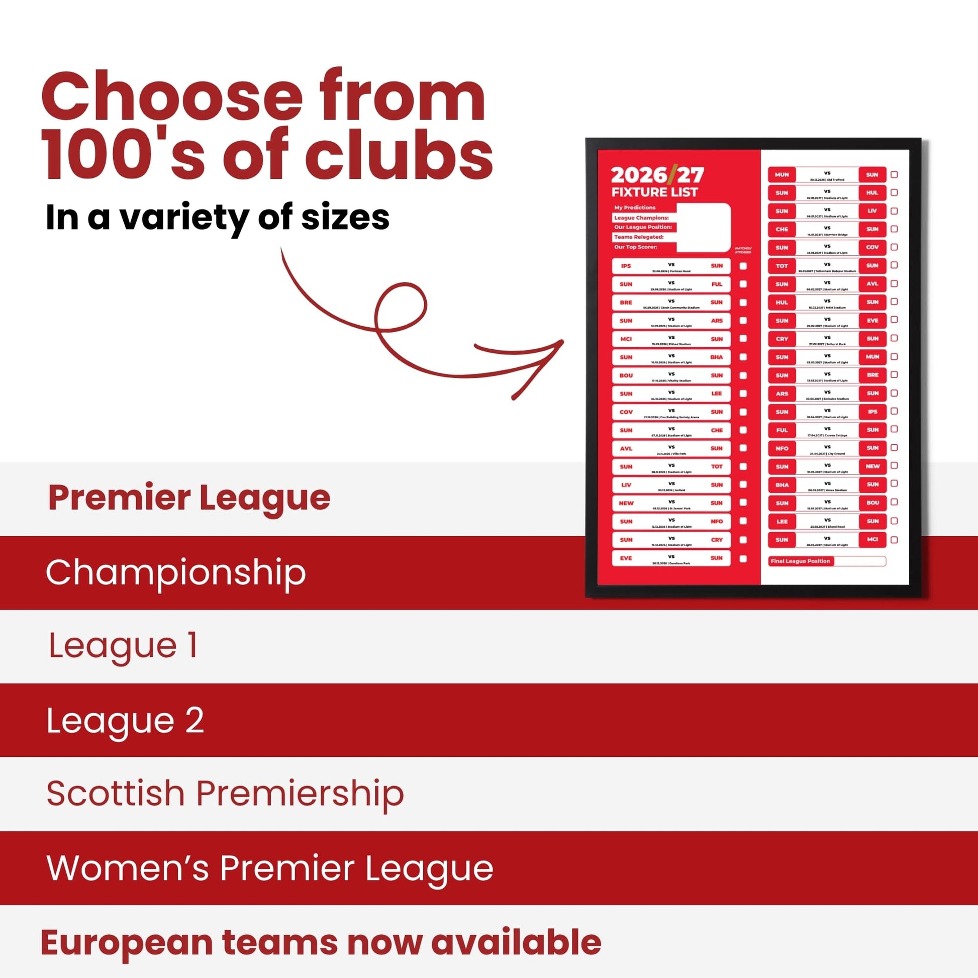 Sunderland — Choose From 100s of Clubs