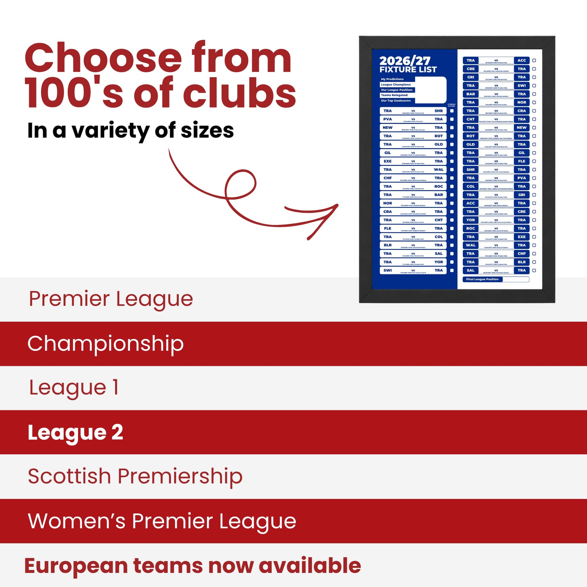 Tranmere Rovers — Choose From 100s of Clubs