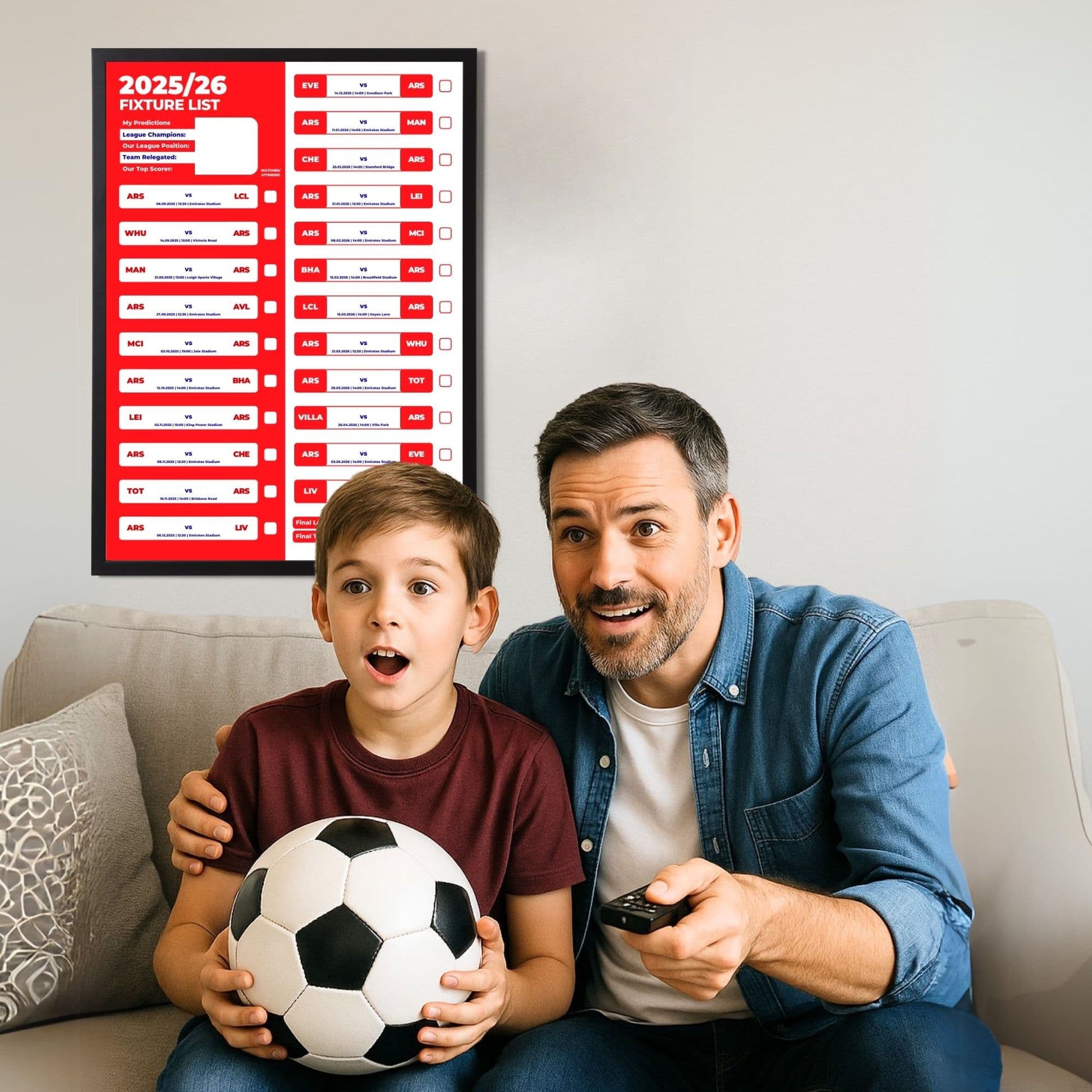 Women's Super League Clubs - 2025/26 Football Fixture Poster - A3 Size (29.7x42cm)