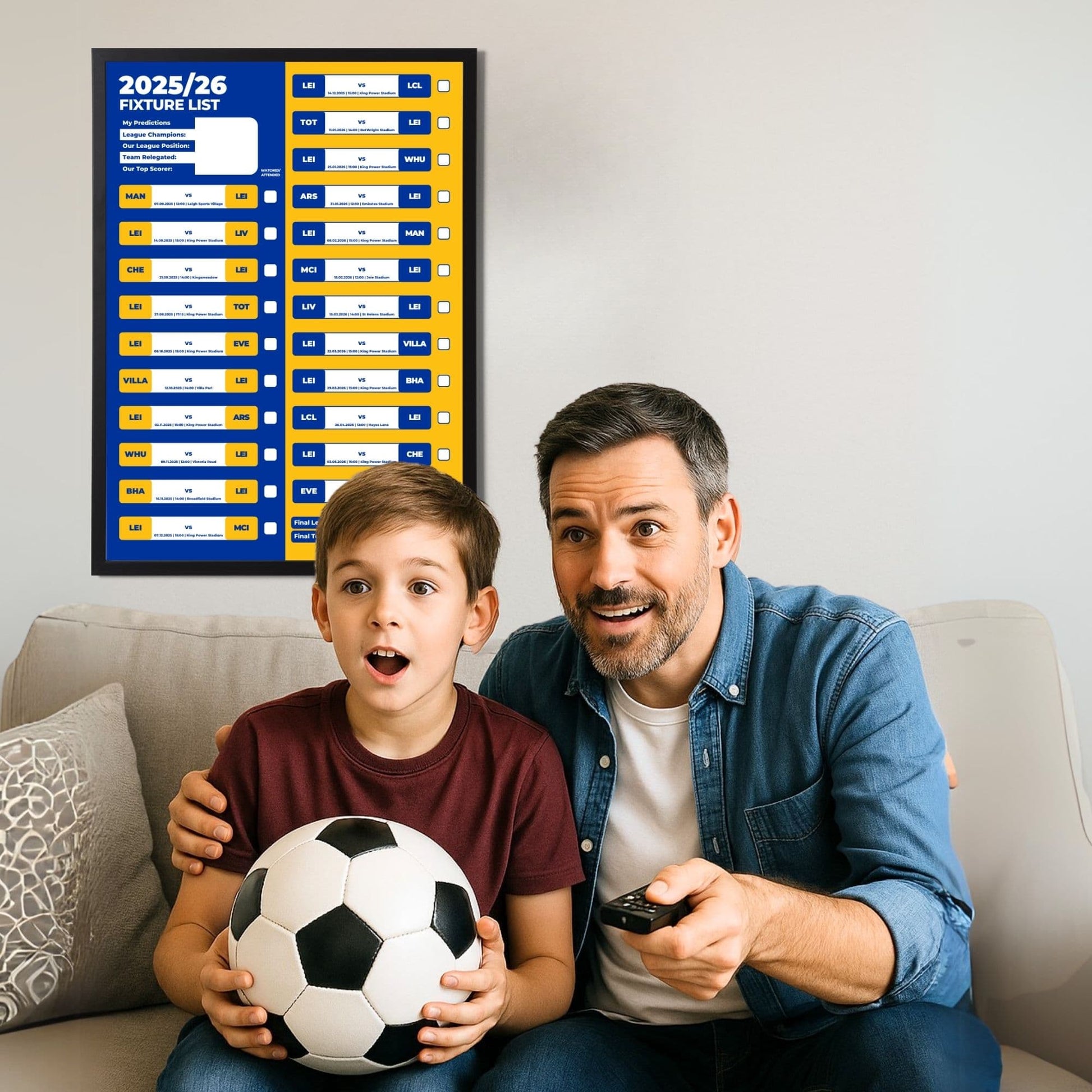 Women's Super League Clubs - 2025/26 Football Fixture Poster - A3 Size (29.7x42cm)