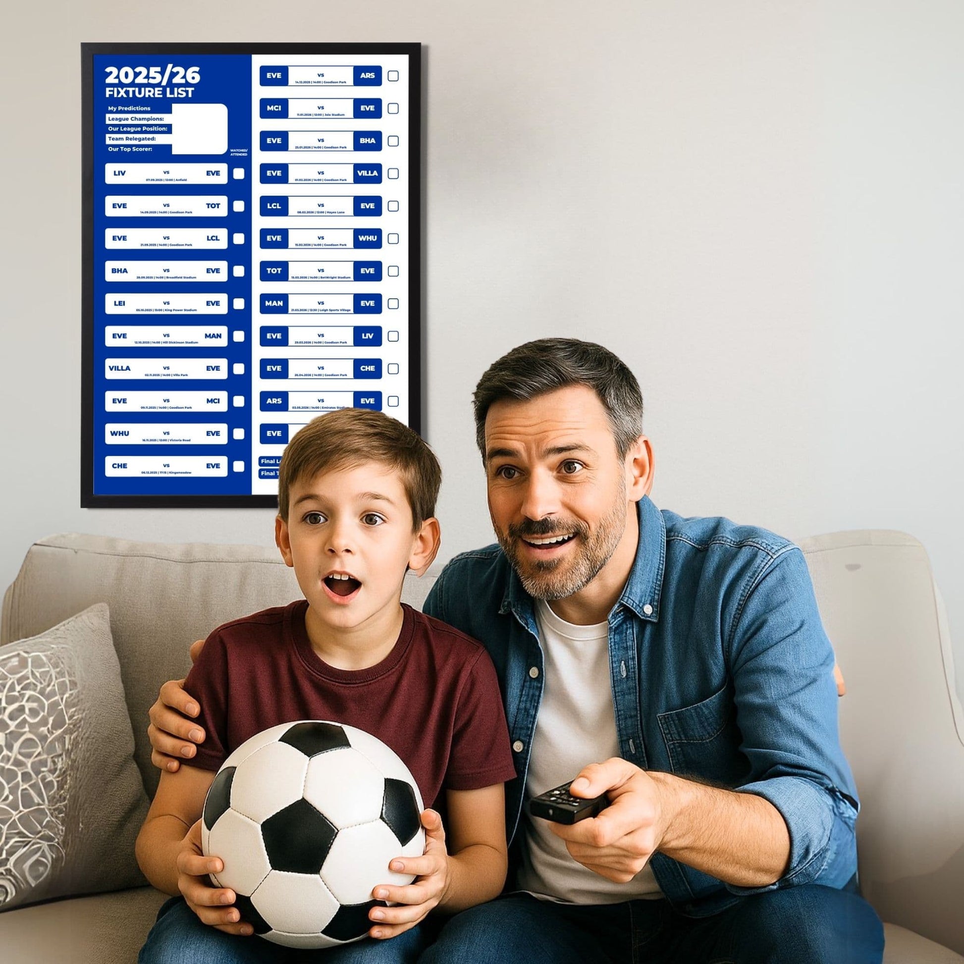 Women's Super League Clubs - 2025/26 Football Fixture Poster - A3 Size (29.7x42cm)