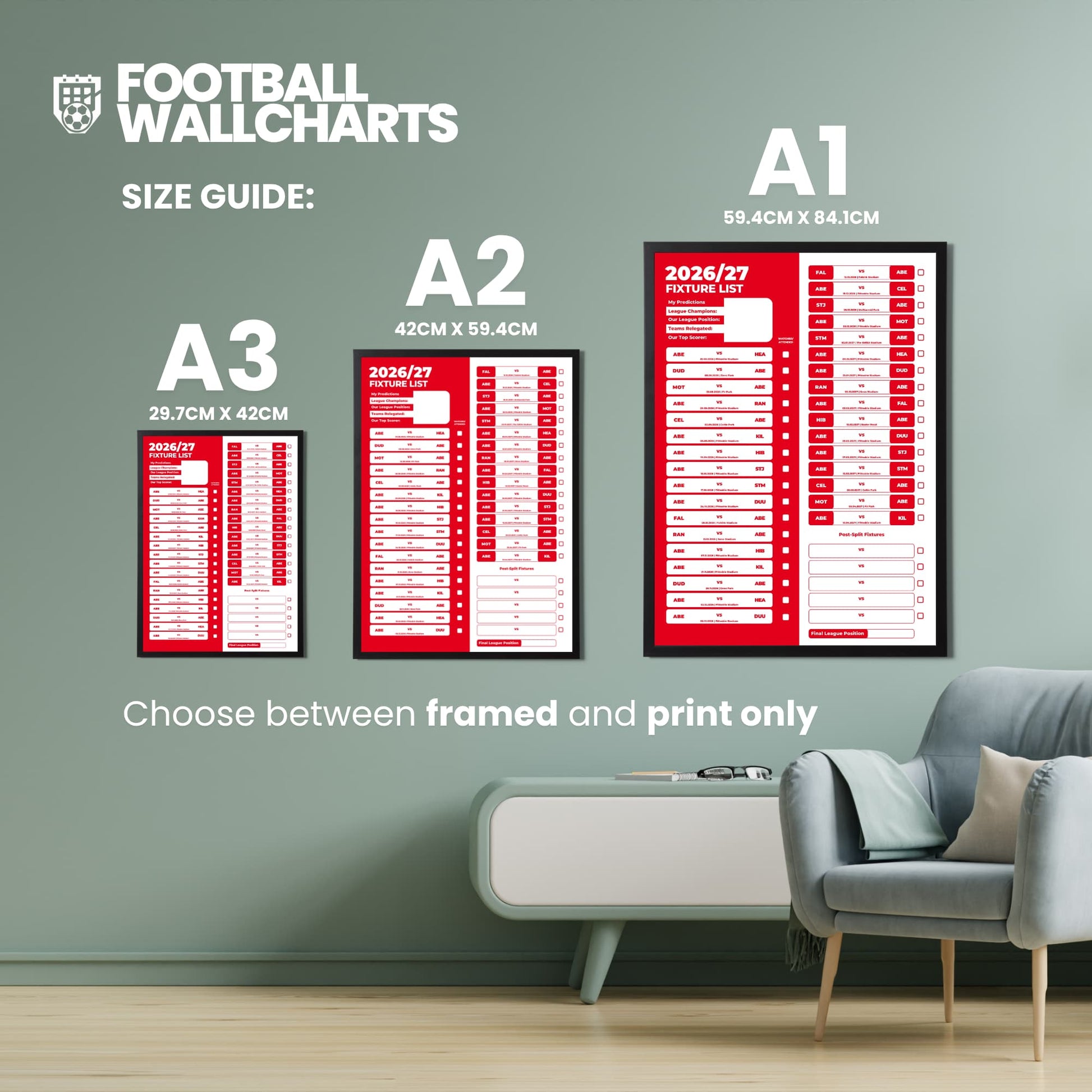 Aberdeen — Size Chart
