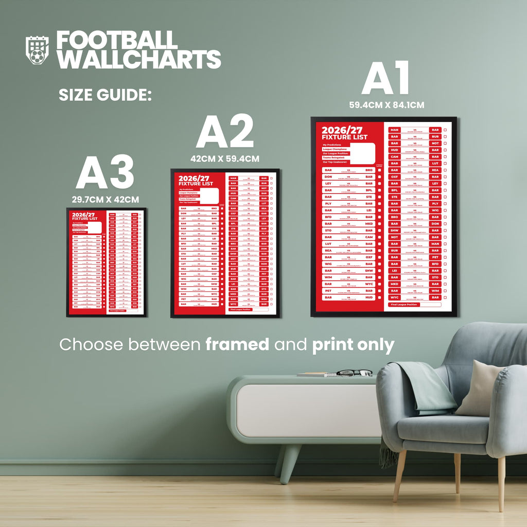 Barnsley — Size Chart