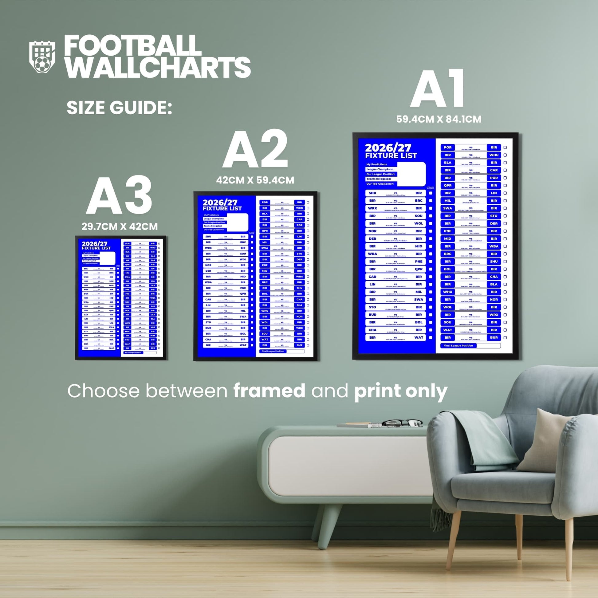 Birmingham City — Size Chart