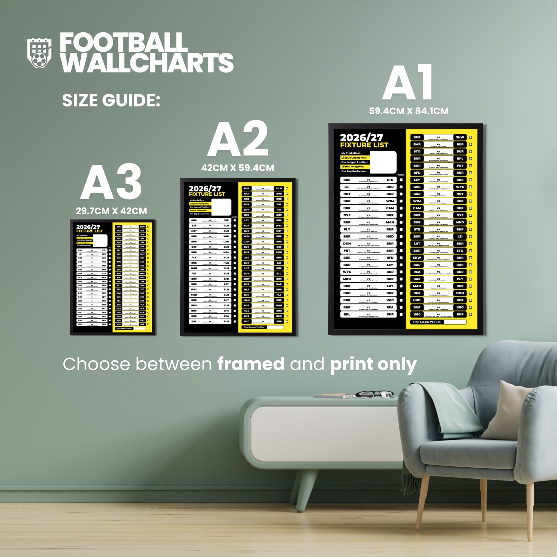 Burton Albion — Size Chart