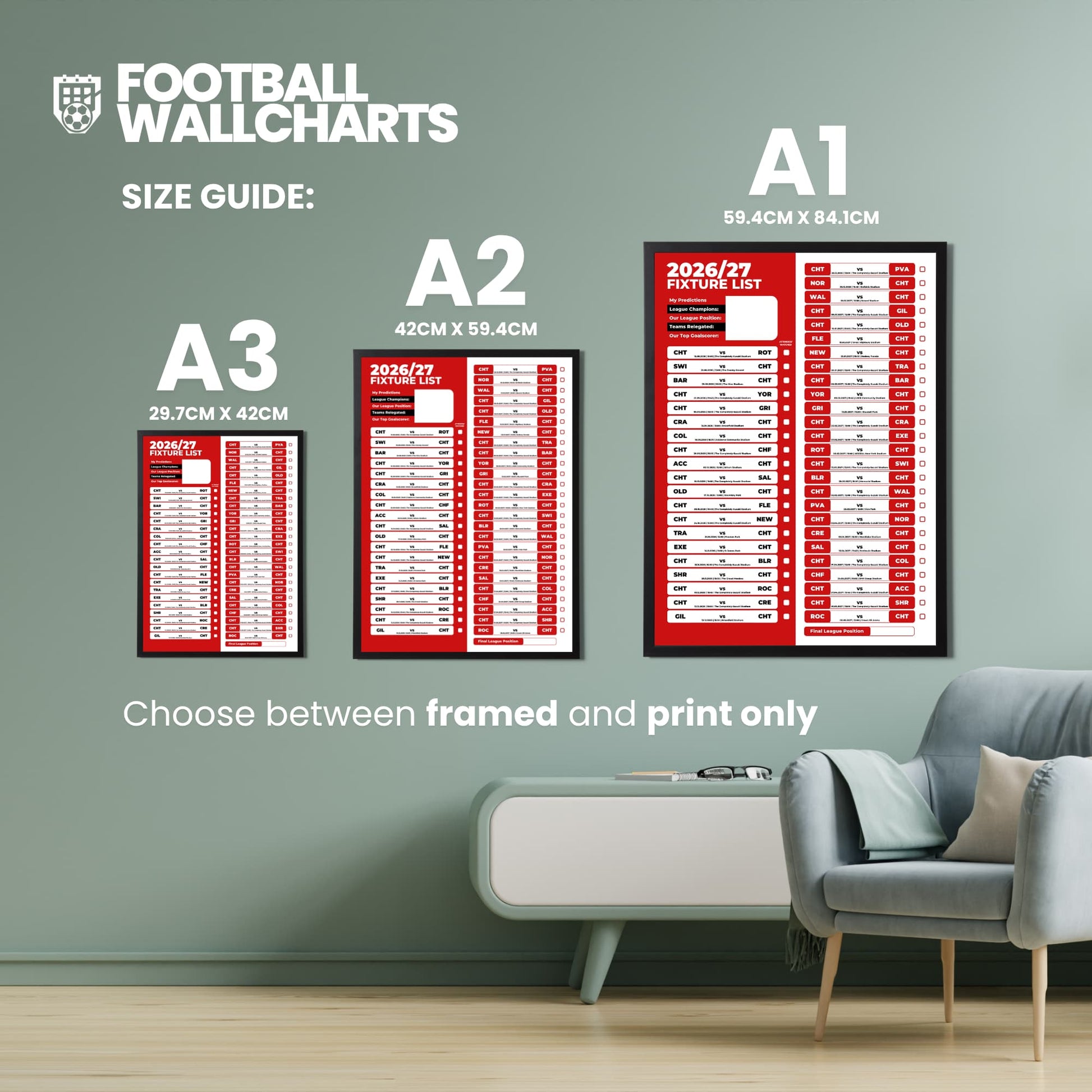 Cheltenham Town — Size Chart