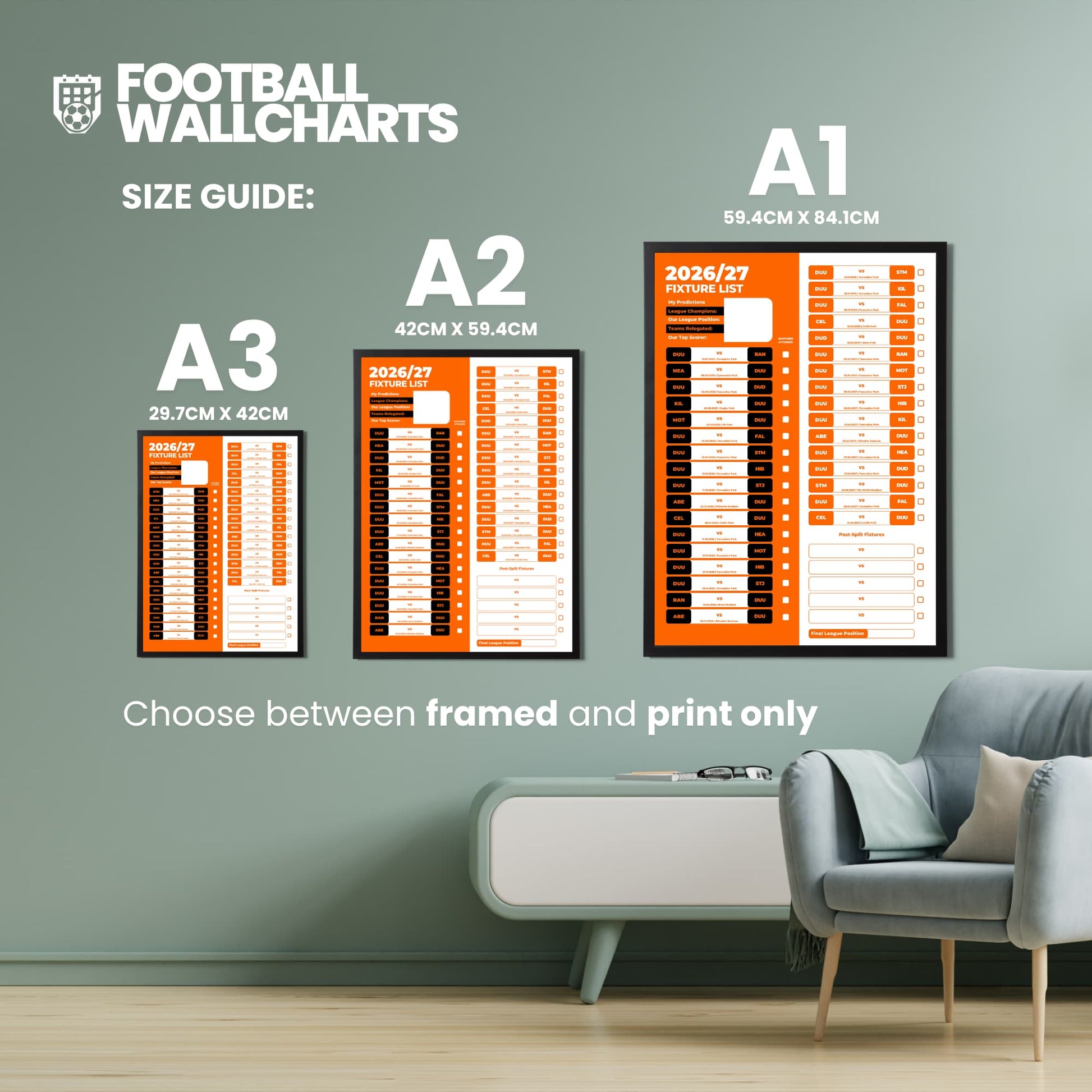 Dundee United — Size Chart