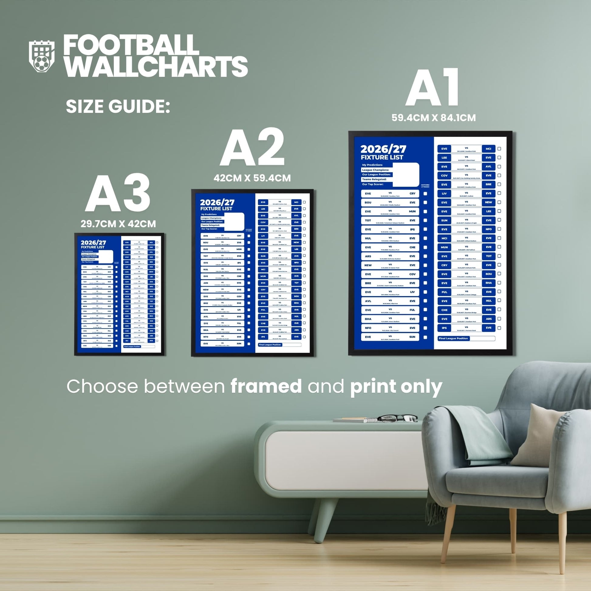Everton — Size Chart