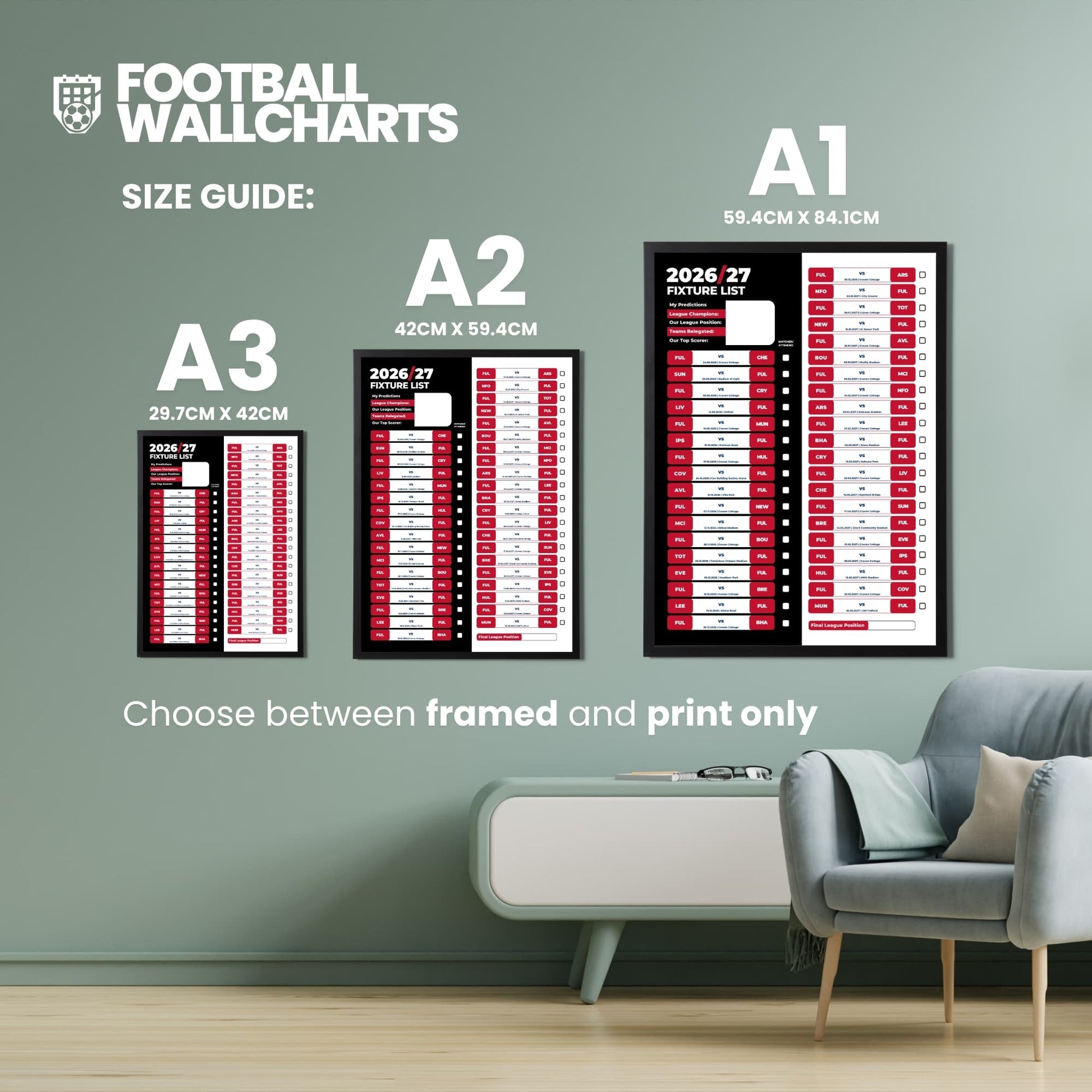 Fulham — Size Chart