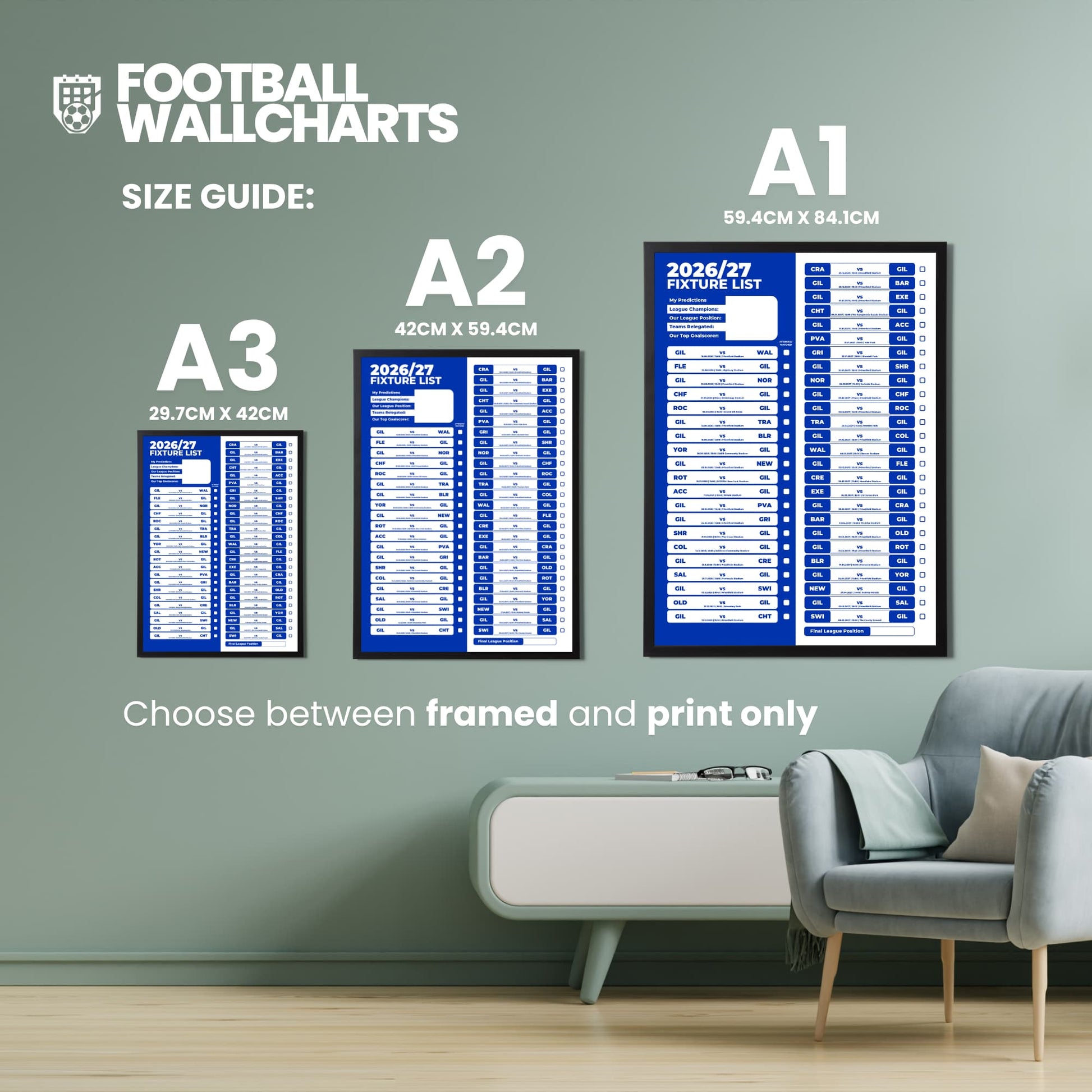 Gillingham — Size Chart